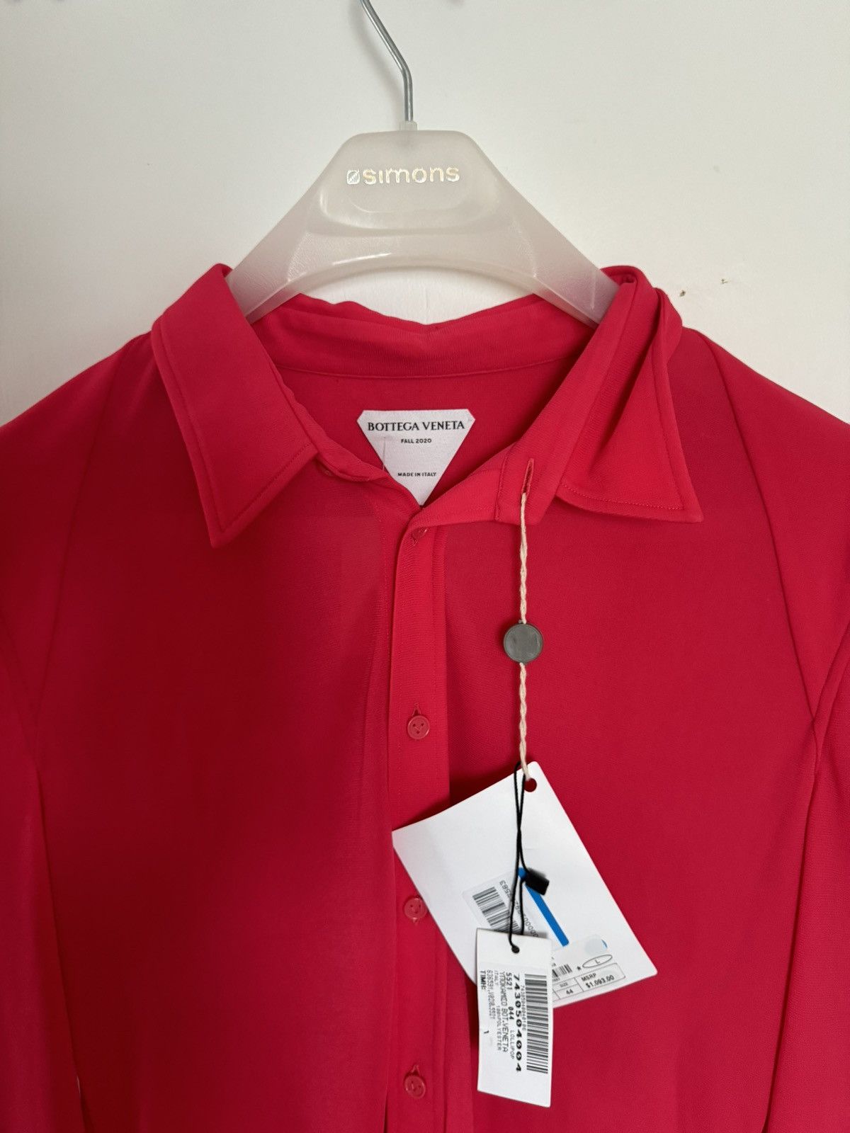 Bottega Veneta BNWT $1500 Bottega Veneta red blouse see through shirt Size M / US 6-8 / IT 42-44 - 7 Thumbnail