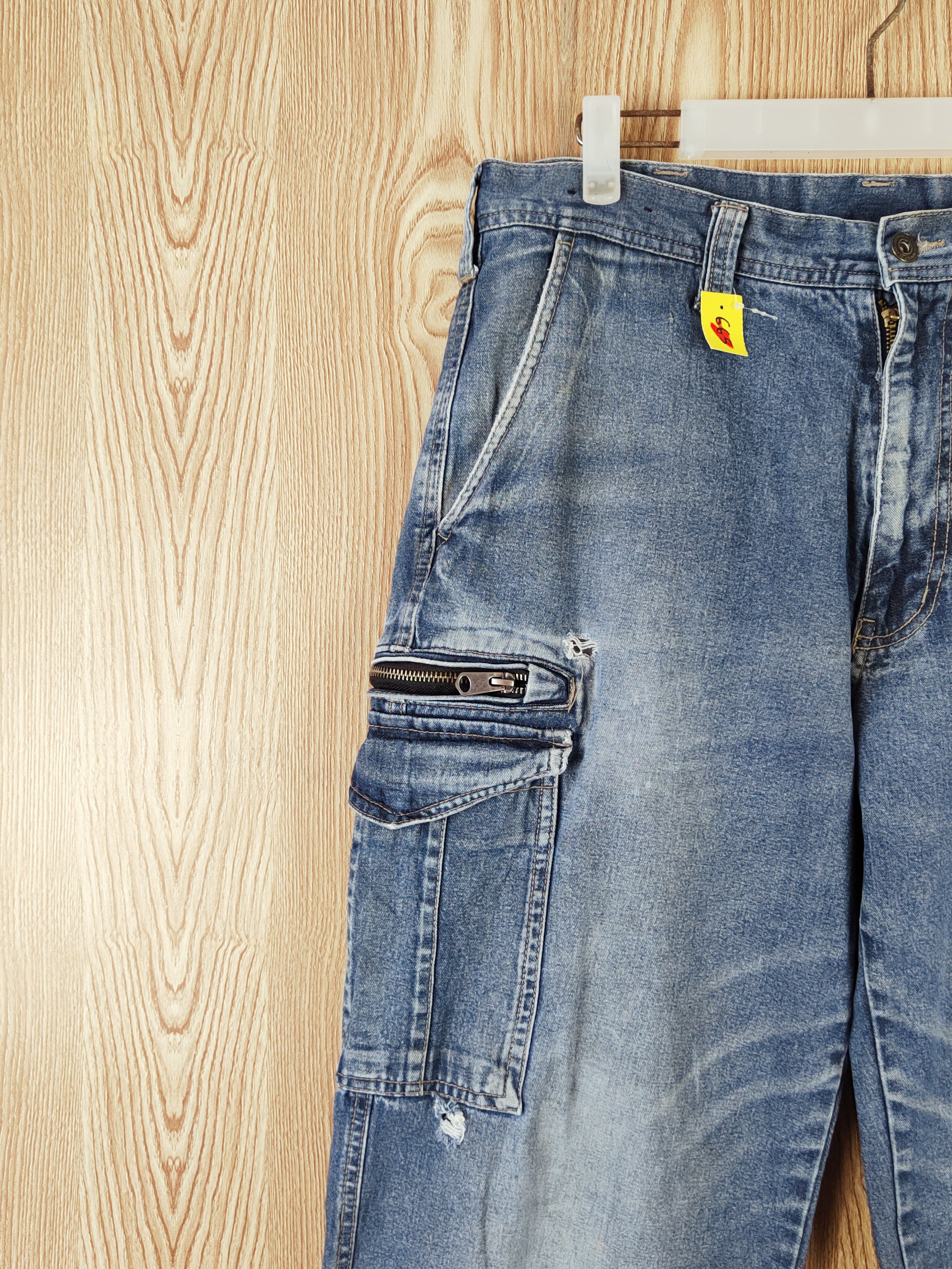 Japanese Brand Evenriver Dark Blue Faded Distressed Ripped Jeans #W612 Size US 34 / EU 50 - 3 Thumbnail