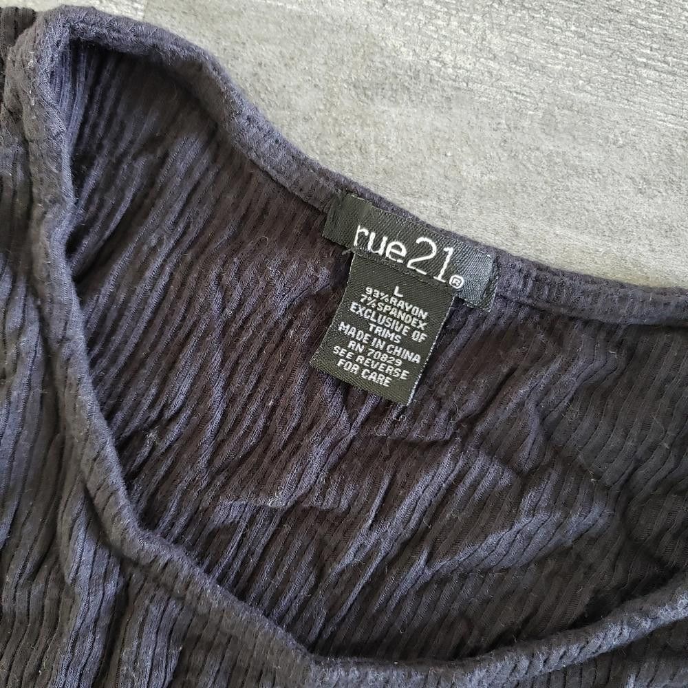 rue21 Black Laced Up Detailed Rue21 Mini Size L / US 10 / IT 46 - 3 Thumbnail