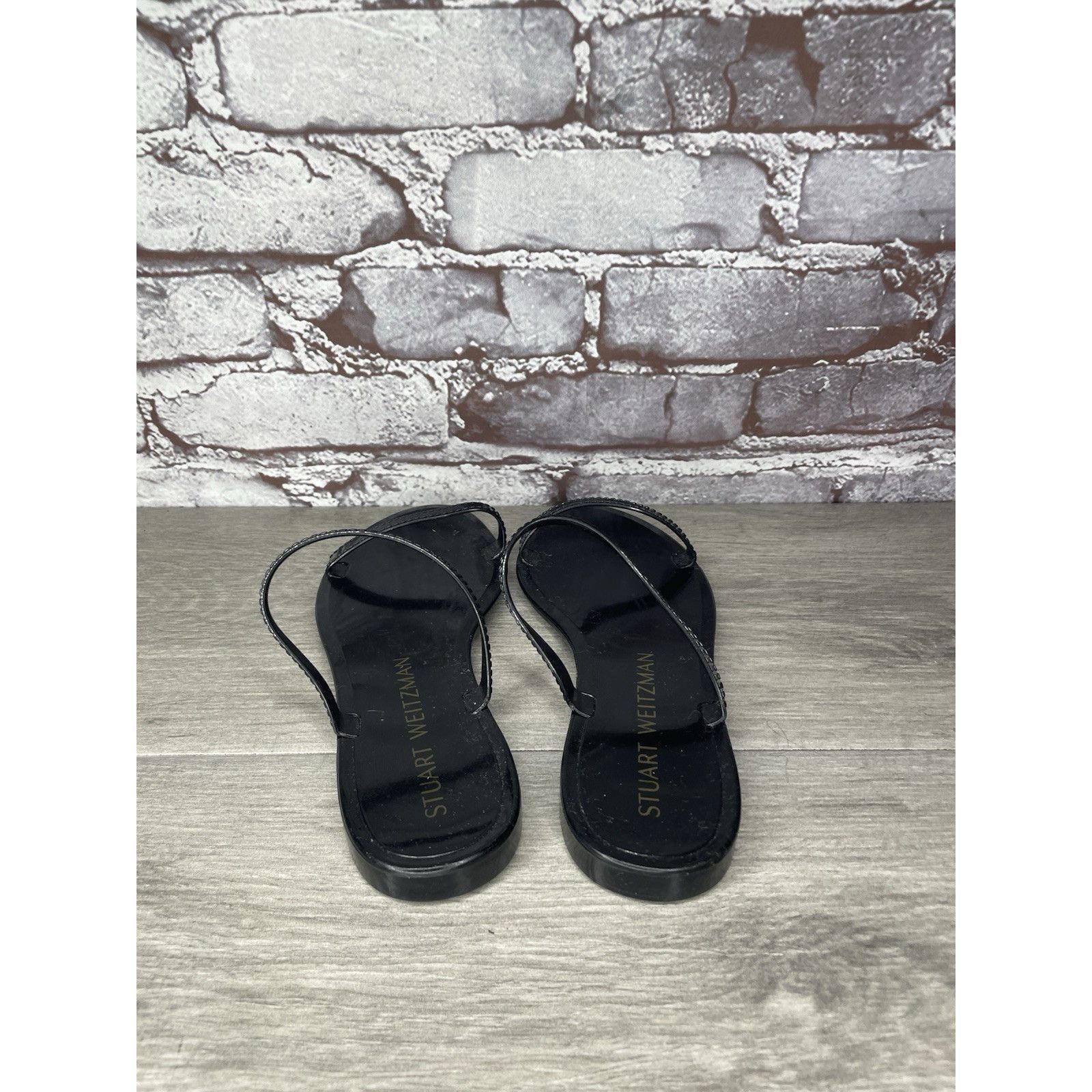 Stuart Weitzman Stuart Weitzman Black Sawyer Jelly Flats Slides Sandals Wome Size US 7 / IT 37 - 4 Thumbnail