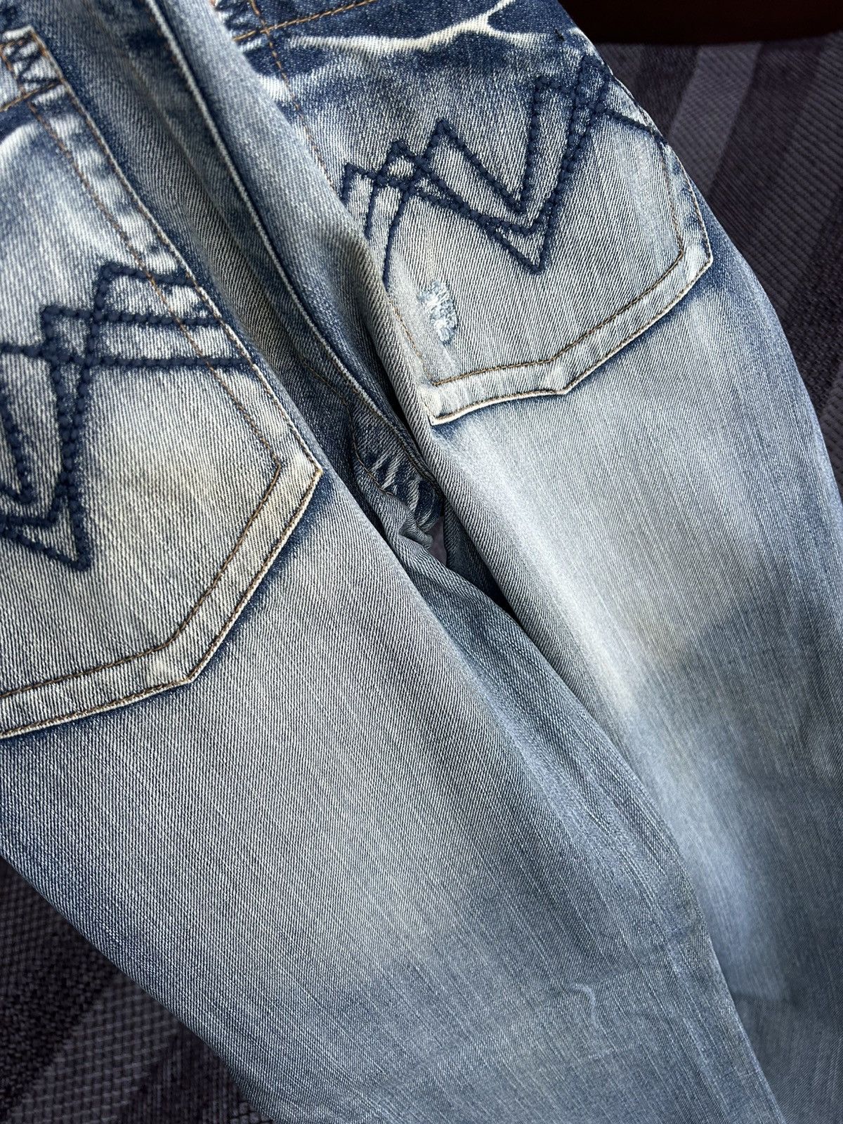 Japanese Brand Fishbone Japanese Style Faded Washed Jeans Y2K Size 33 Rare Size US 33 - 10 Thumbnail