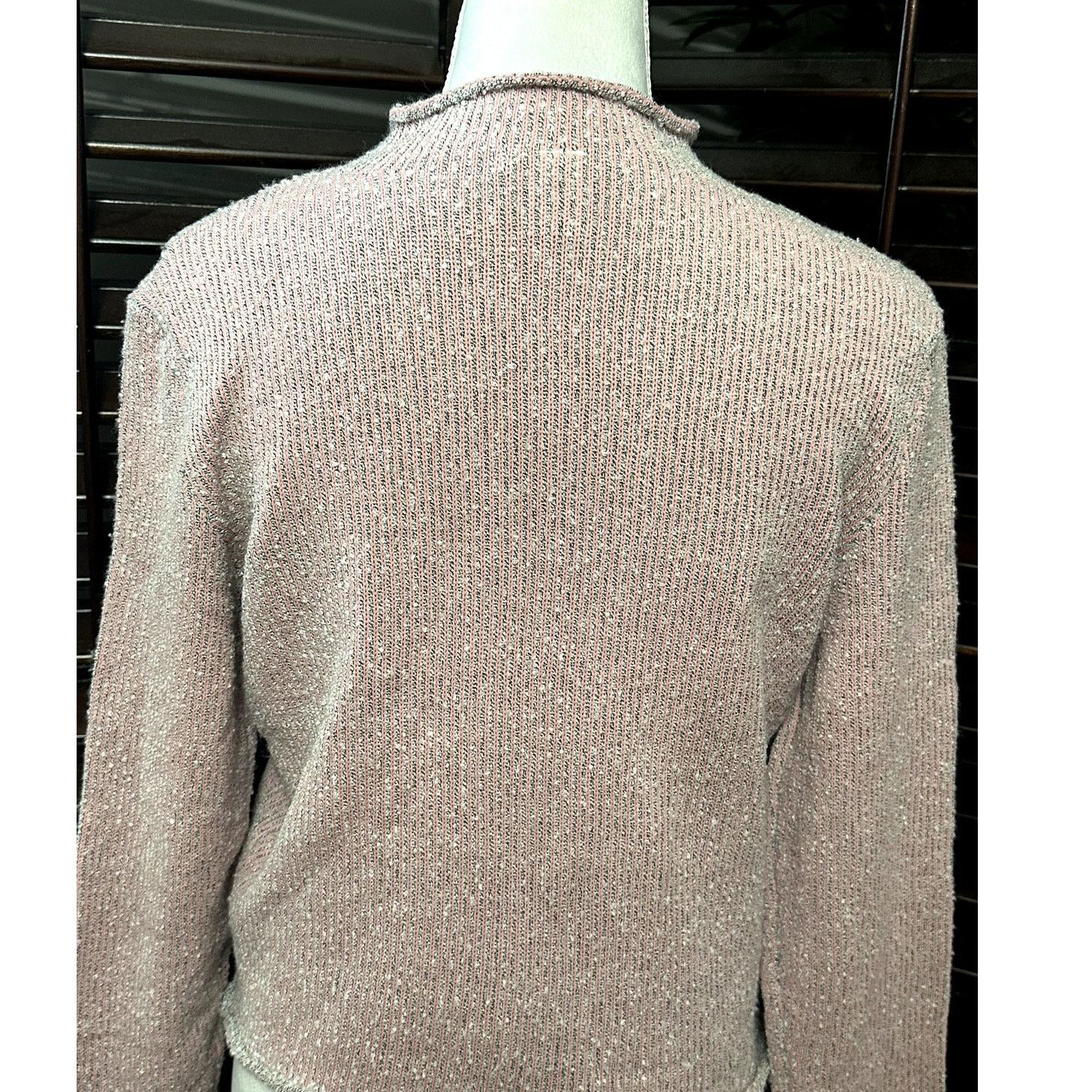 Other Cotton Emporium Womens Pink/Gray Striped Mock Sweater M NWOT Size M / US 6-8 / IT 42-44 - 6 Thumbnail