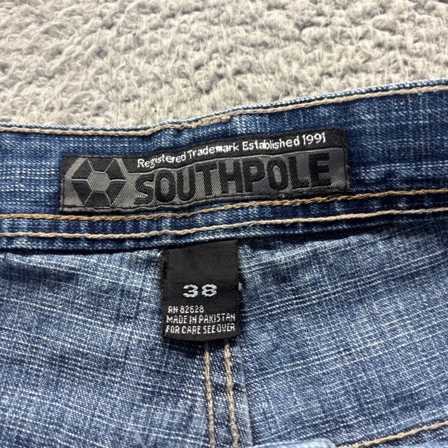 VINTAGE Southpole Jeans Mens 38x34 Denim Wide-Leg Baggy Relaxed