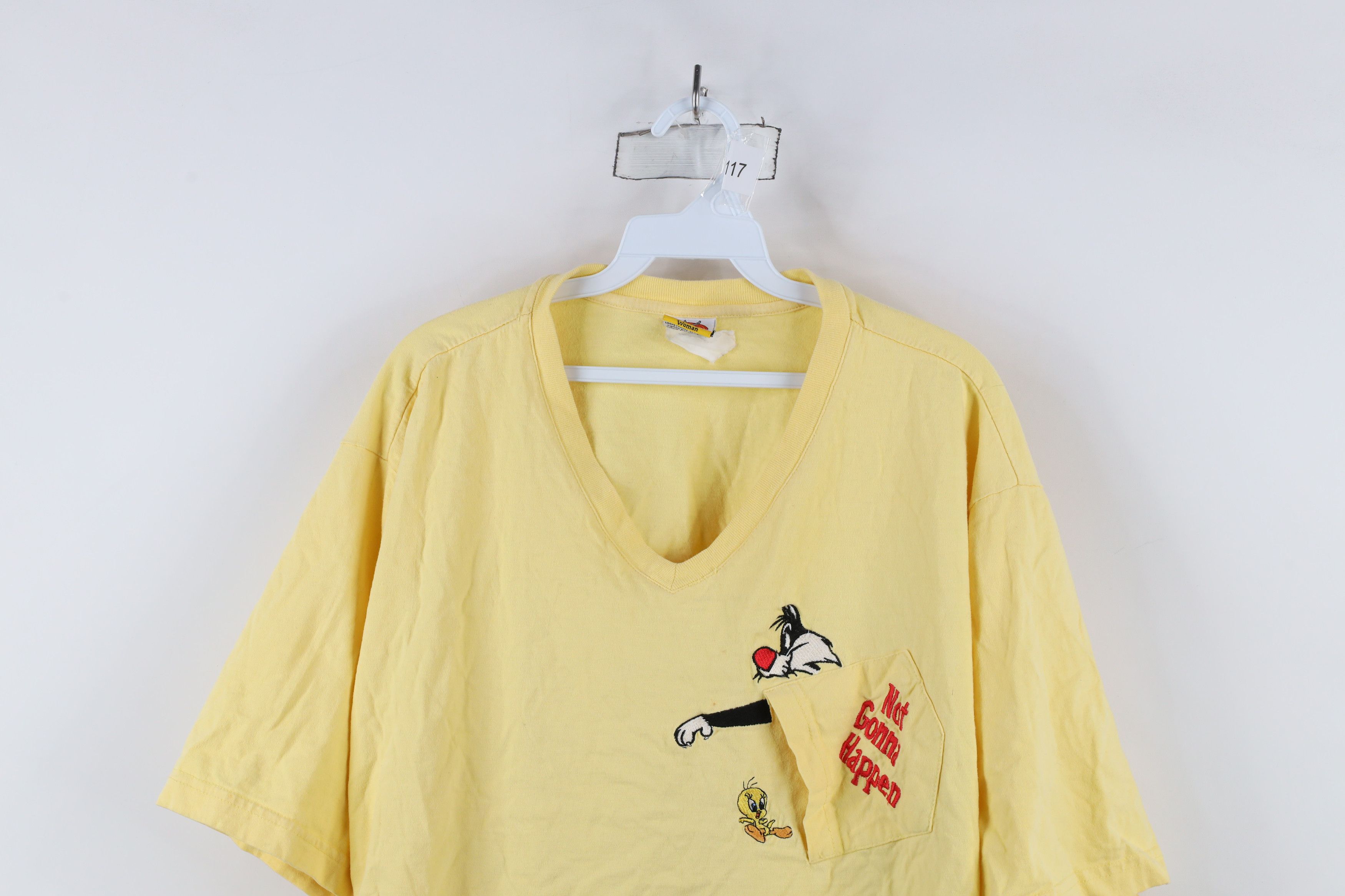 Vintage Vintage Y2K 2001 Looney Tunes Sylvester Tweety Bird T-Shirt Size 3XL / US 20-22 - 2 Thumbnail