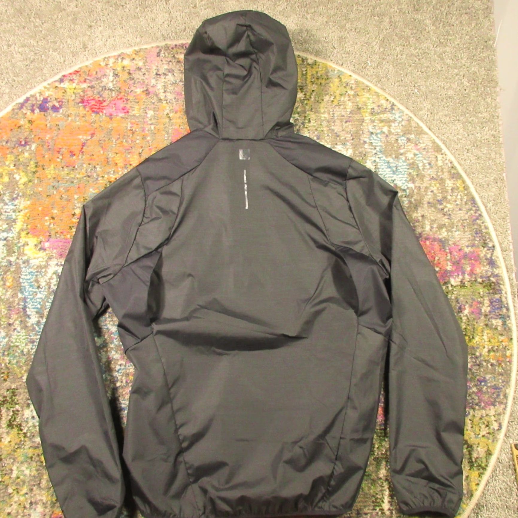 Vintage Kalenji Windbreaker Jacket Women L Black Regular Hooded Lightweight Pockets Zip Running & Jogging Summer, Spring Sports Activewear Size L / US 10 / IT 46 - 2 Thumbnail