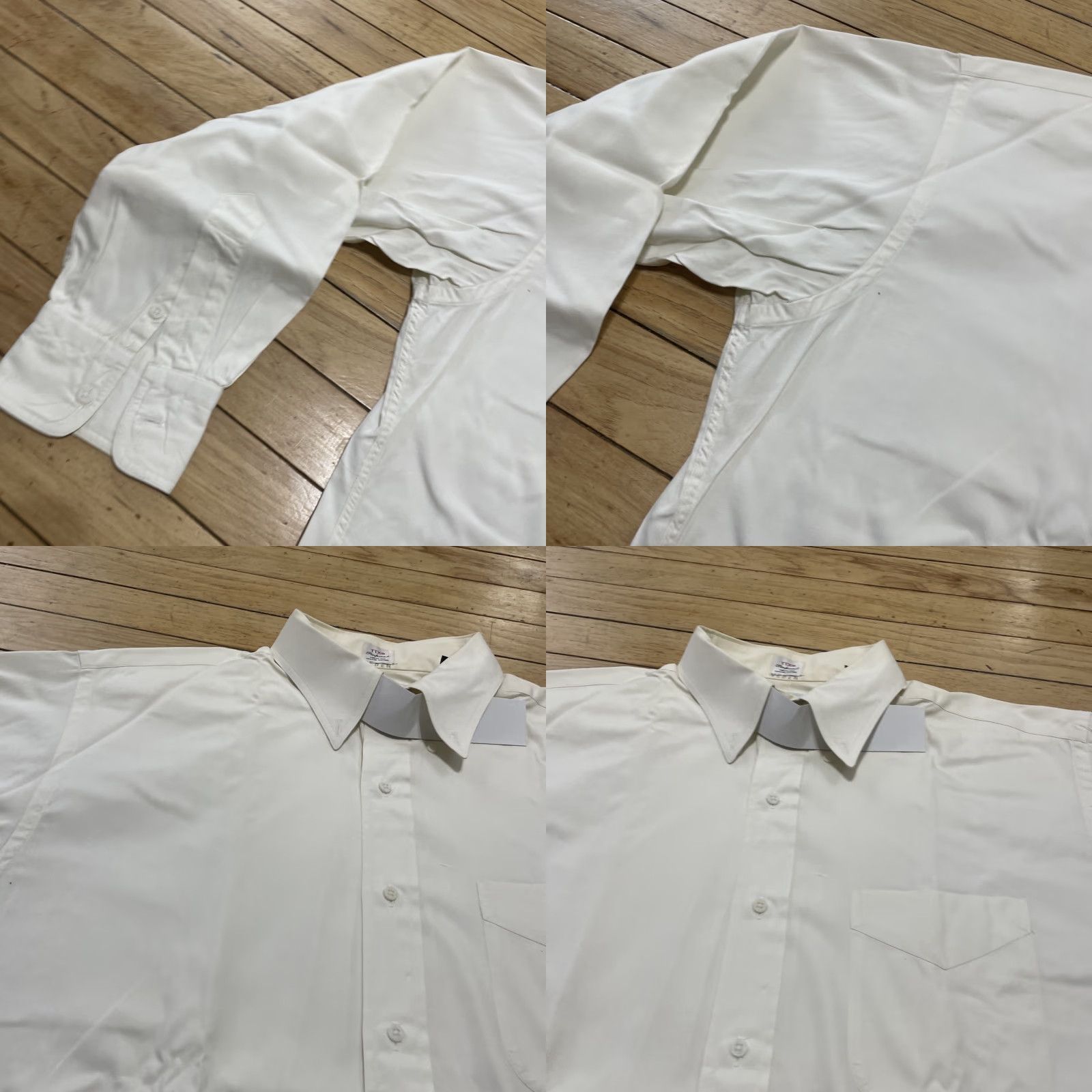 Vintage VINTAGE Hamer Reed Shirt 6 Button Long Sleeve Cotton Oxford Cream USA 1970s Men L Regular Size US L / EU 52-54 / 3 - 9 Thumbnail