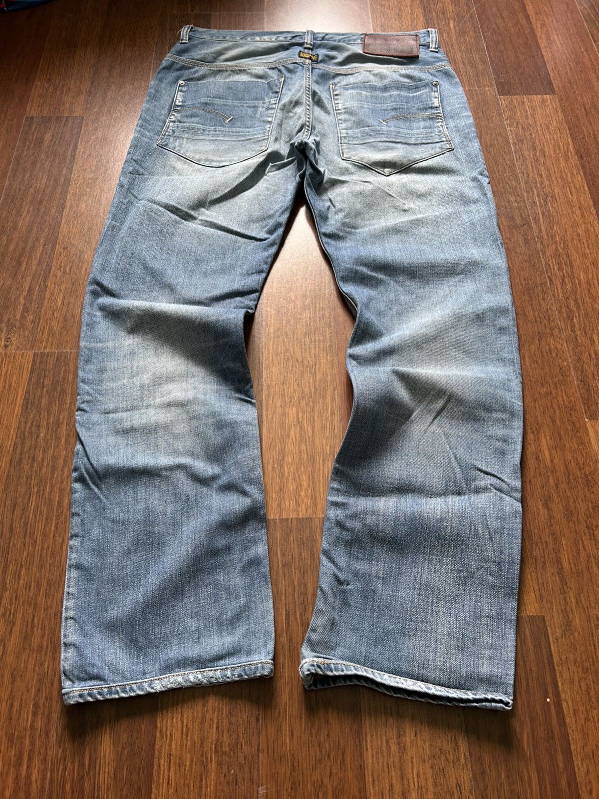 G-Star Vintage G-Star Raw 3301 Denim Men’s Jeans Faded Wash Size M Size US 33 - 3 Thumbnail