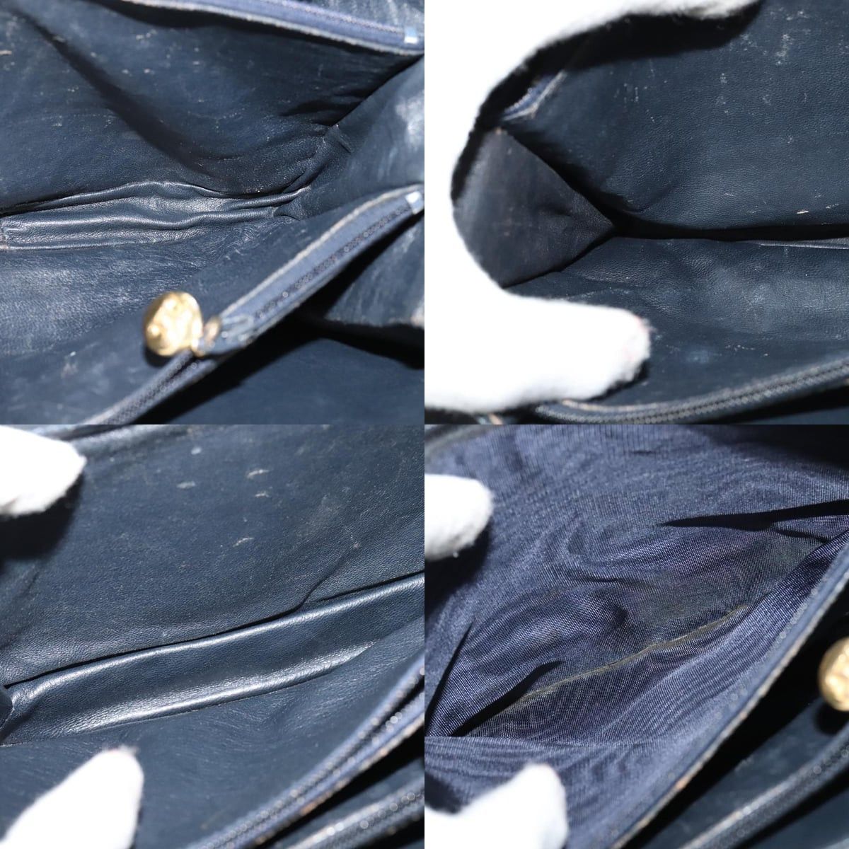 Celine CELINE C Sulky Shoulder Bag Canvas Navy Gold Size ONE SIZE - 12 Thumbnail