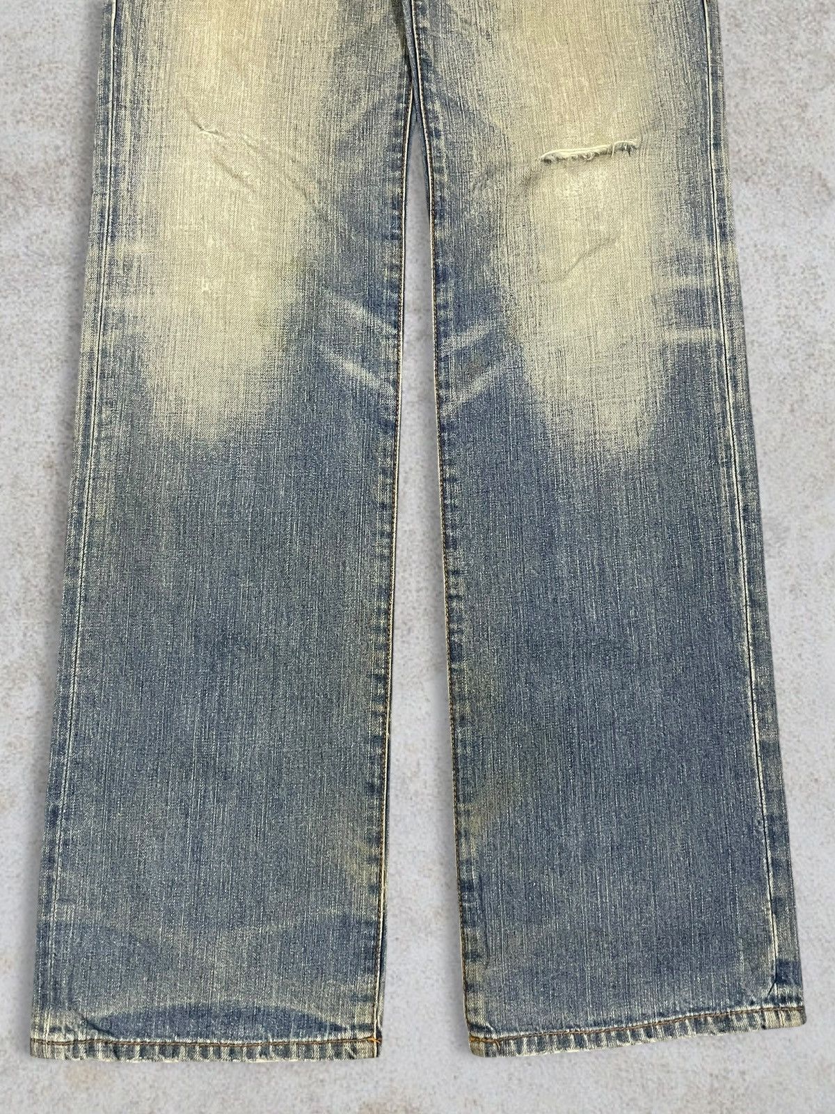 ABAHOUSE Japanese Denim Abahouse High Waist Blue Wash Ripped Jeans Size 32" / US 10 / IT 46 - 9 Thumbnail