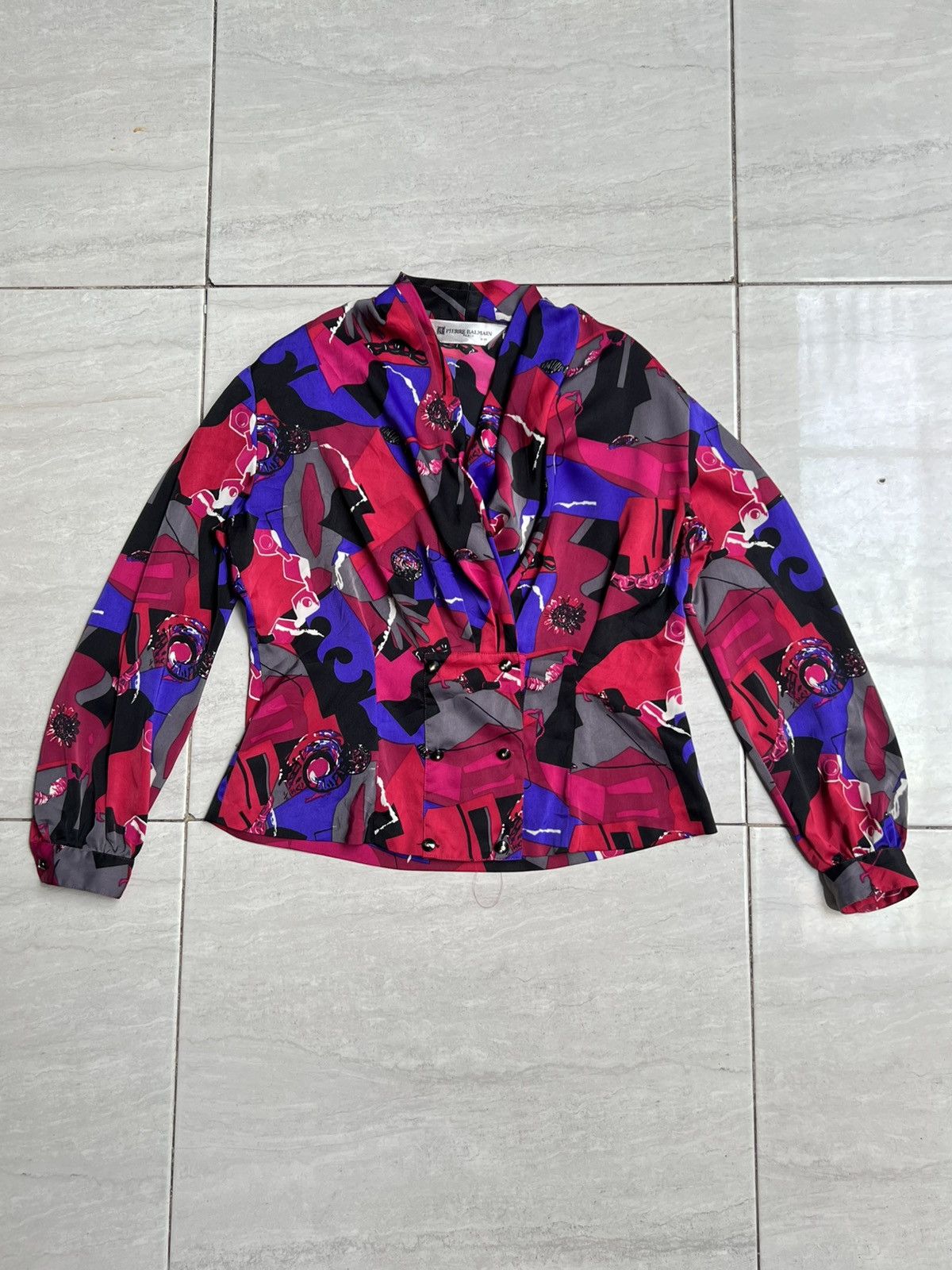 Pierre Balmain Pierre Balmain Paris Motive Blouse Size XS / US 0-2 / IT 36-38 - 1 Thumbnail