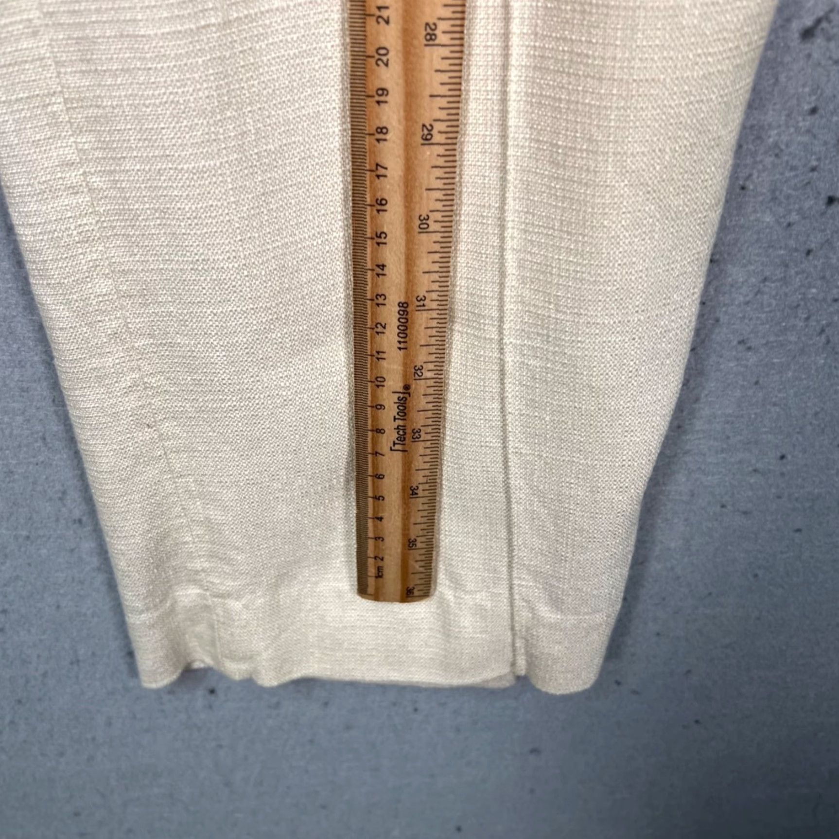 Adam Lippes Adam Lippes Womens Pants Beige High-Waisted Wide-Leg Adult 0 Inseam 28 in USA Made Dress Pants Mens Womens Girls Boys Size 25" / US 0 / IT 36 - 6 Thumbnail