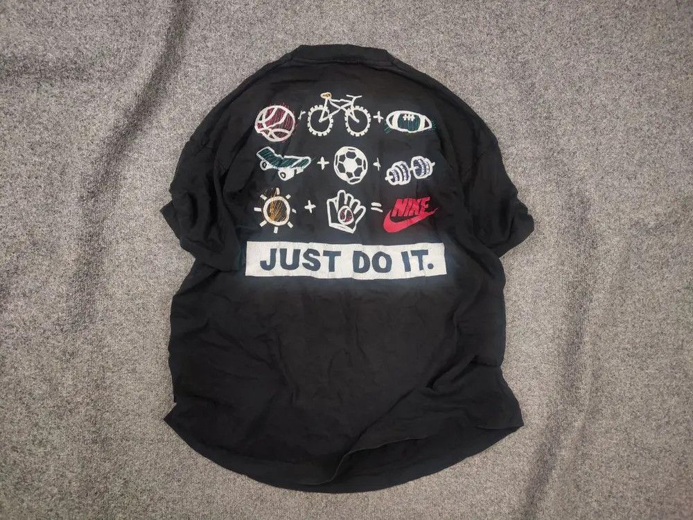 Nike Vintage 90s Nike Just Do It Spell Out Graphic T-Shirt Faded Size US XL / EU 56 / 4 - 1 Thumbnail