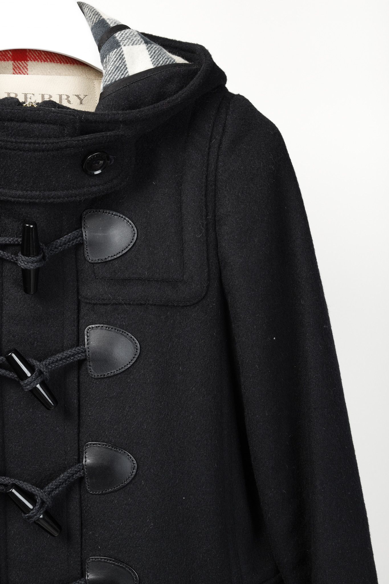 Burberry Burberry Brit Finsdale Black Wool Duffle Coat Size S / US 4 / IT 40 - 5 Thumbnail