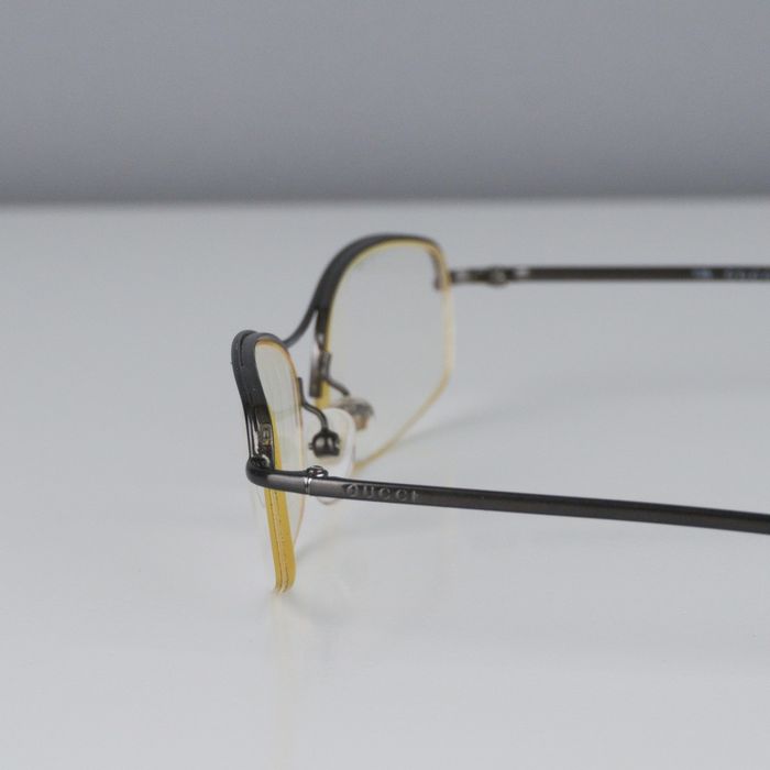 Gucci Vintage 90’s gucci logo black rimless eyewear glasses | Grailed