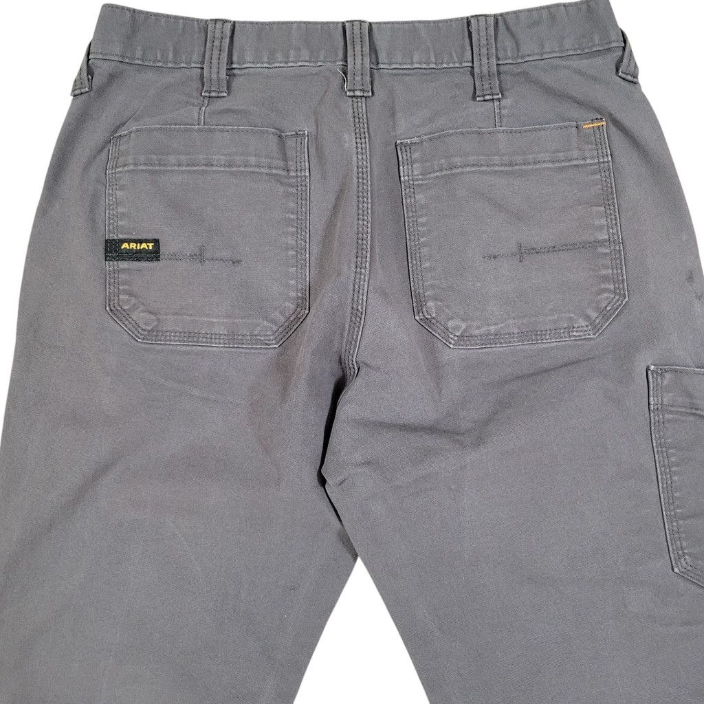 Ariat Ariat Rebar Slim Straight Cargo Relaxed Fit Gray Pant 30/30 Size US 30 / EU 46 - 8 Thumbnail