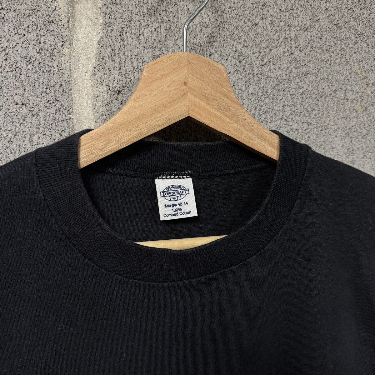 Vintage Vintage Black Blank Single Stitch Pocket Shirt ERD GRUNGE Size US L / EU 52-54 / 3 - 3 Thumbnail