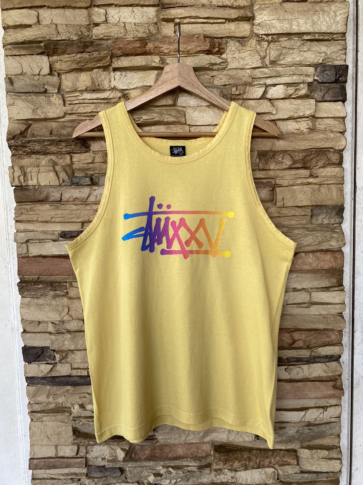 Stussy Rare Vintage 2005 Stussy Rainbow Logo Singlet Sleeveless Tees Size US M / EU 48-50 / 2 - 1 Thumbnail