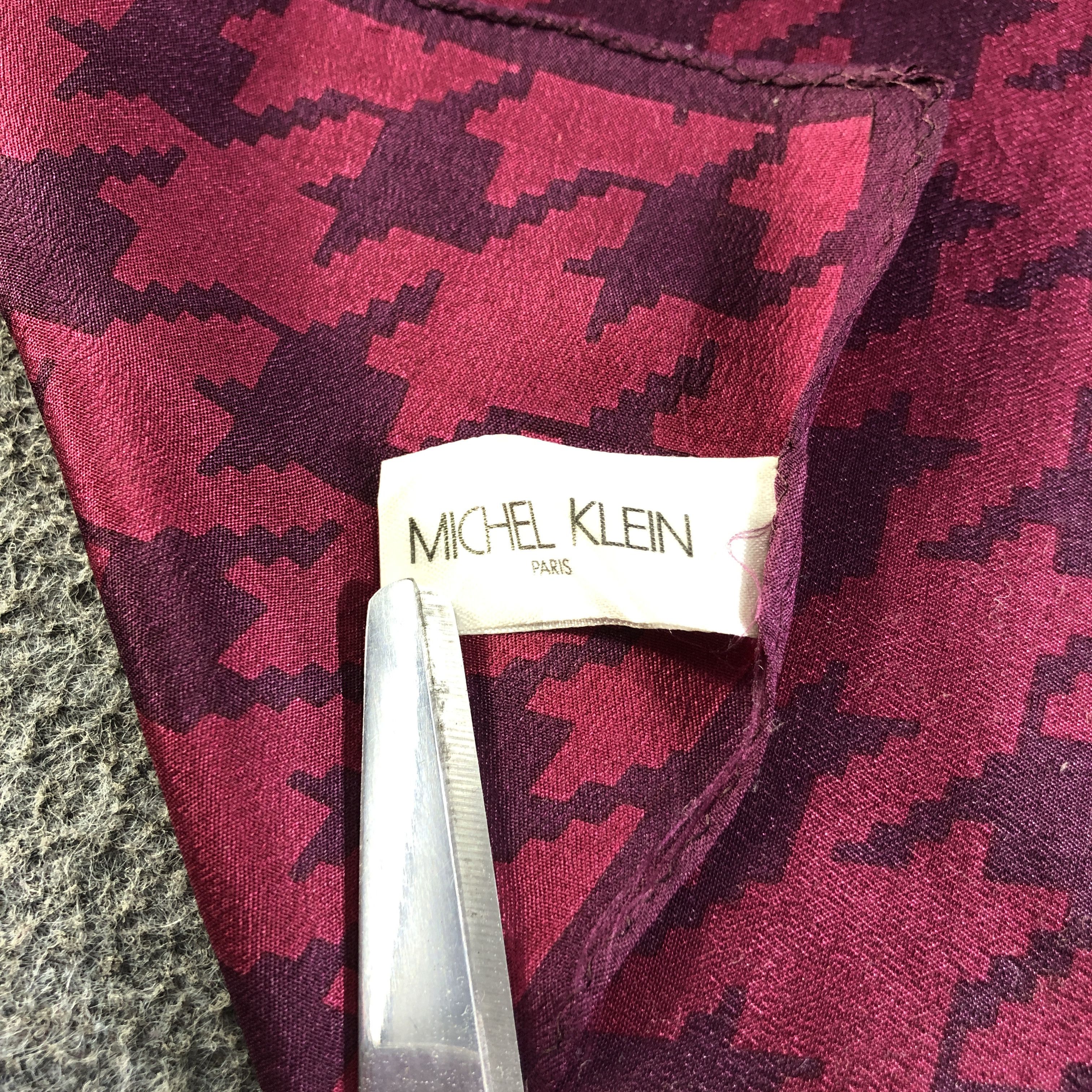 Michel Klein Michel Klein Houndstooth Silk Scarf M1043 Size ONE SIZE - 5 Thumbnail