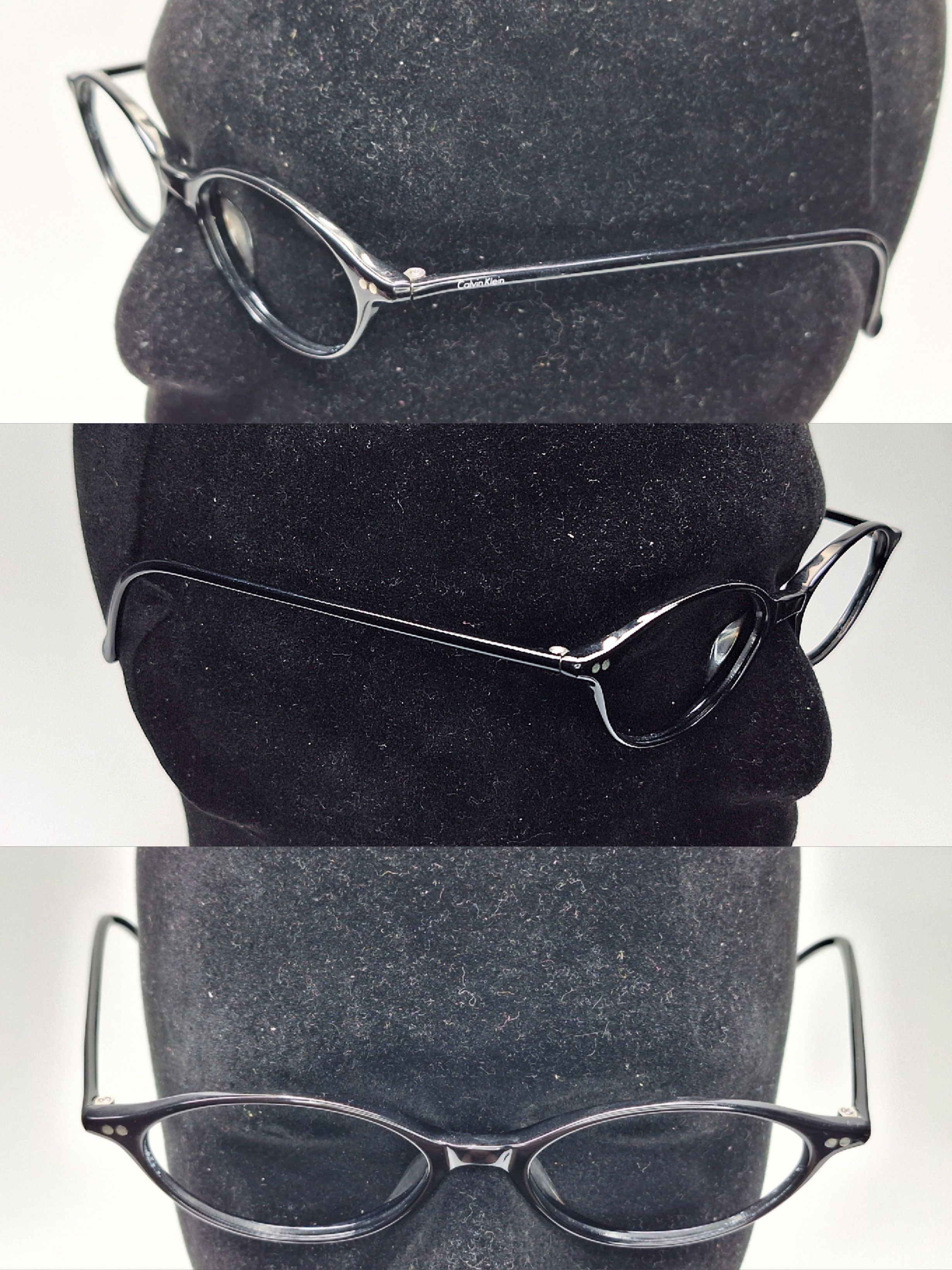 Calvin Klein Calvin Klein 3480 Black Oval Eyeglasses Vintage Geek-Chic Size ONE SIZE - 5 Thumbnail