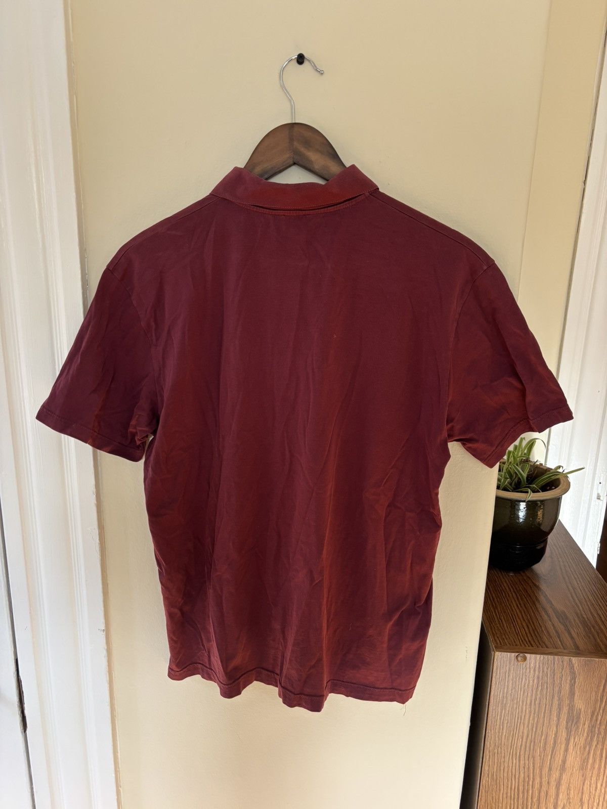 Sunspel Cotton Polo Shirt England (Burgundy/Red) Size US M / EU 48-50 / 2 - 4 Thumbnail