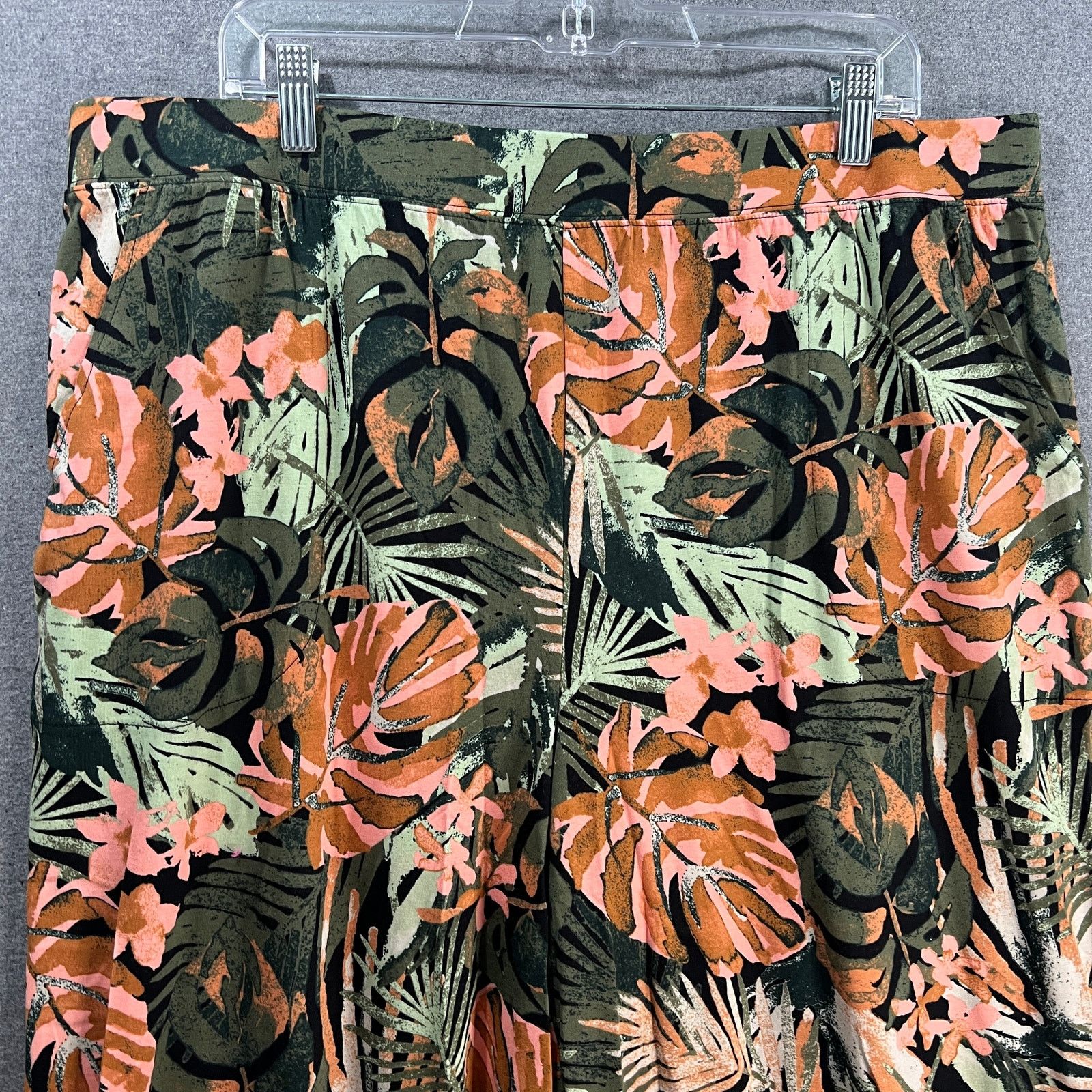 Other Denim & Co. Beach Jersey Tall Wide Leg Full Length Pant Oliv Size 37" - 5 Thumbnail