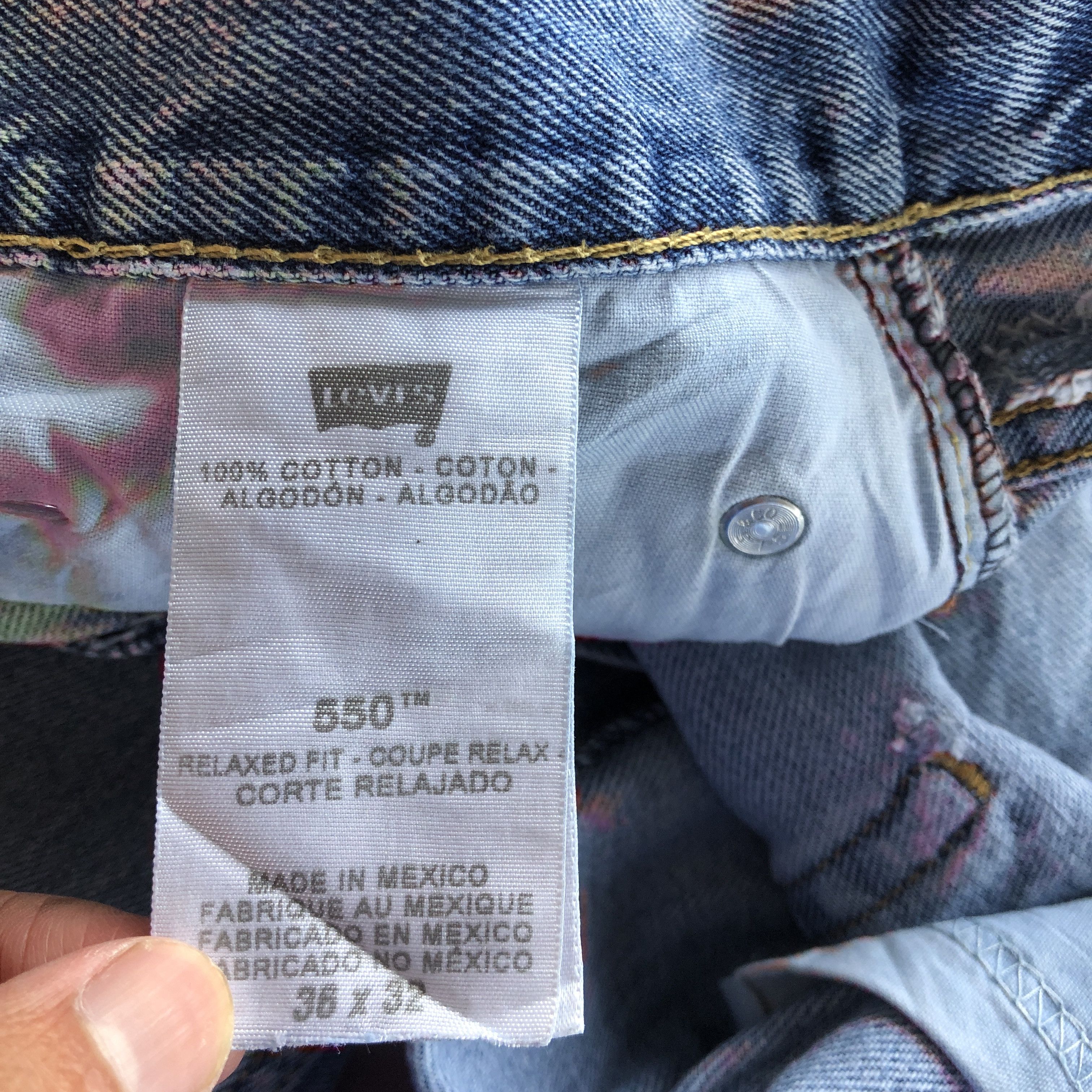 Levi's Vintage Painter Levis Faded Blue Jeans Levi's 550 Denim Size US 34 / EU 50 - 10 Thumbnail