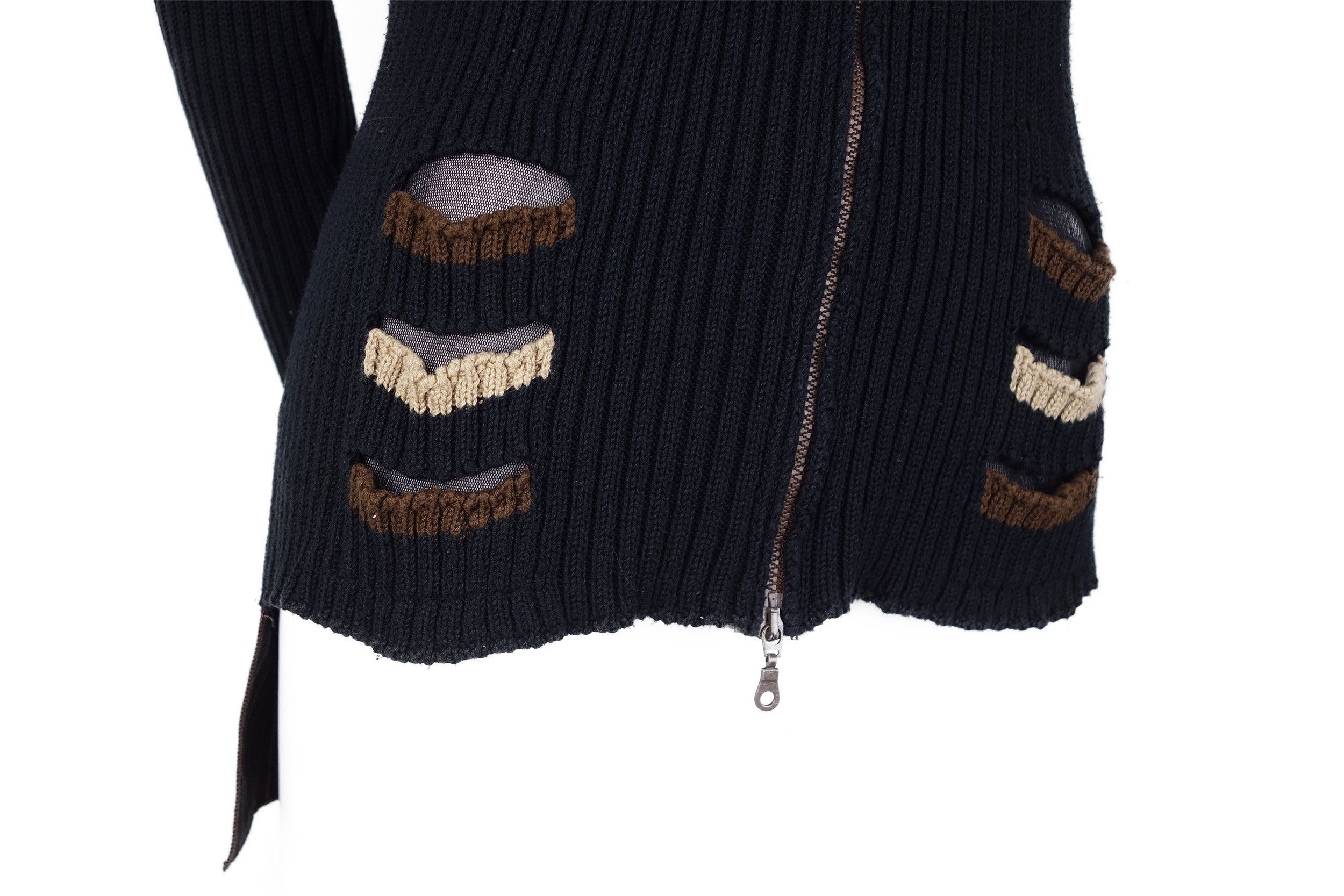 Cop Copine Cop Copine Zip Top Knit Cardigan Patchwork Print Jacket XS S Size S / US 4 / IT 40 - 12 Thumbnail