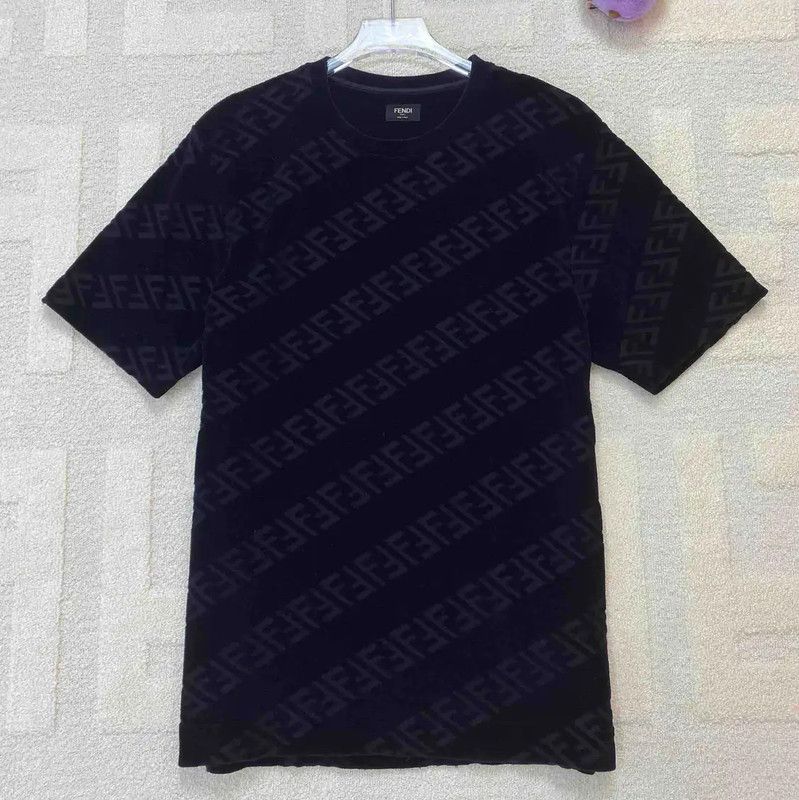 Fendi Fendi Black Logo Graphic T-Shirt for Men 0089 Size US M / EU 48-50 / 2 - 1 Thumbnail