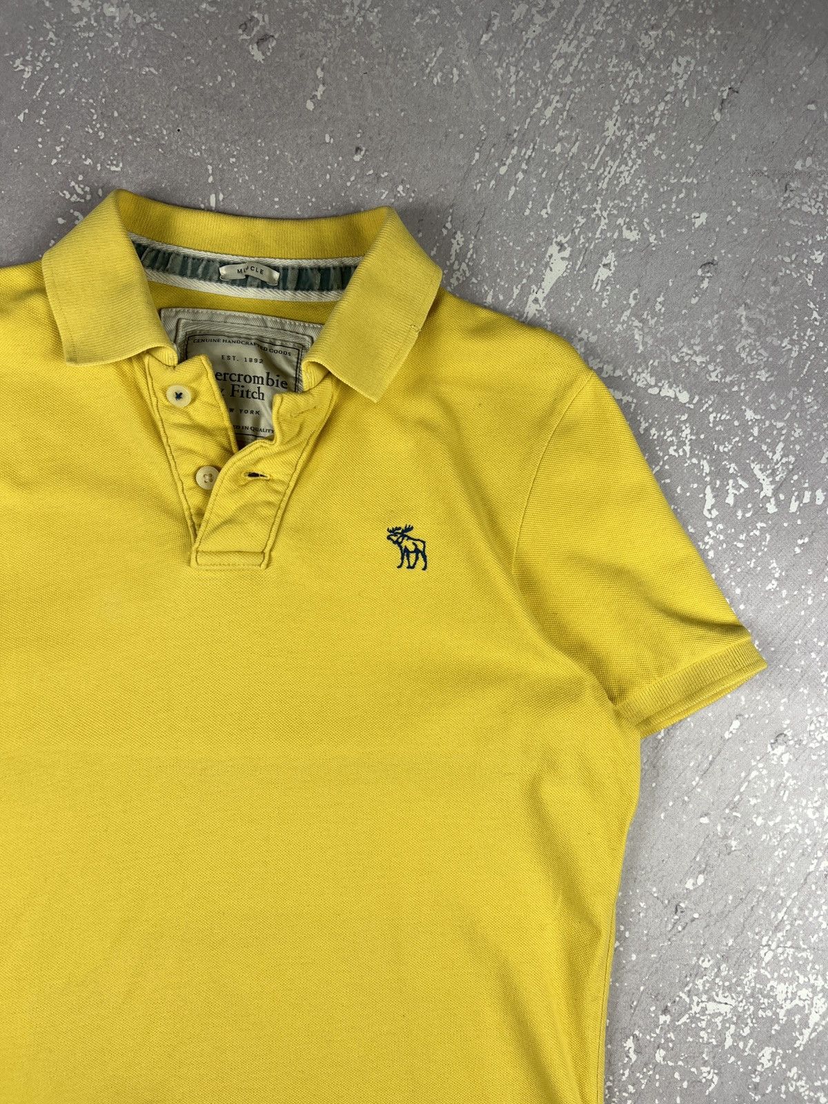 Abercrombie & Fitch Vintage Y2K Abercrombie&Fitch Polo T Shirt Mens S-M Yellow Size US S / EU 44-46 / 1 - 3 Thumbnail