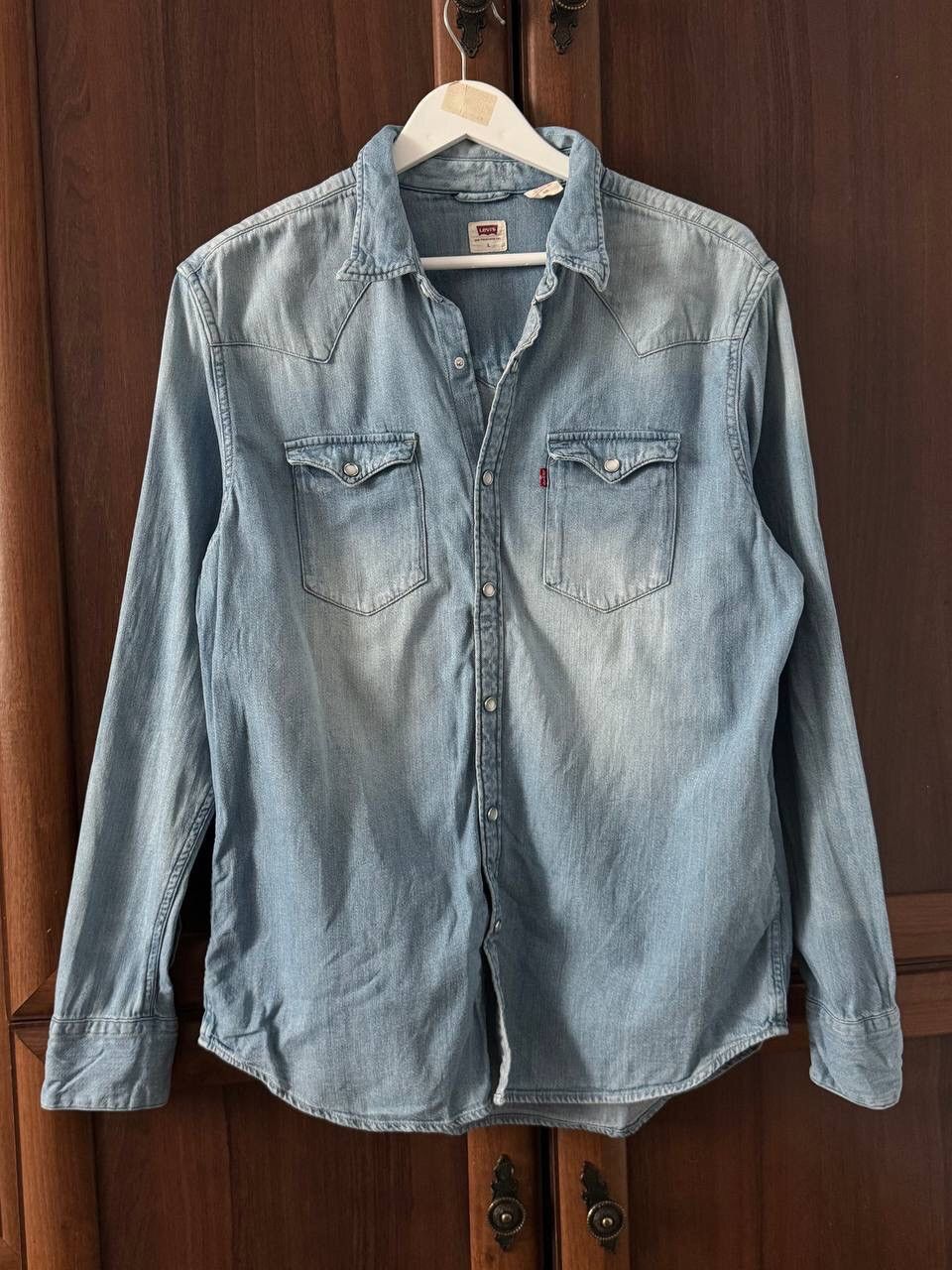 Levi's × Levi's Vintage Clothing Vintage Levi’s Washed Blue Denim Shirts Button Up Y2K Rare Size US L / EU 52-54 / 3 - 1 Thumbnail
