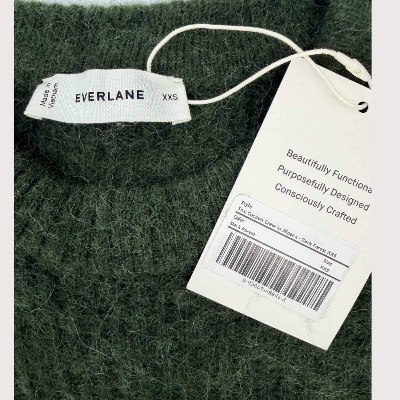 Everlane Everlane Alpaca Cocoon Crew Sweater Olive XXS NWT Size XXS / US 00 / IT 34 - 4 Thumbnail