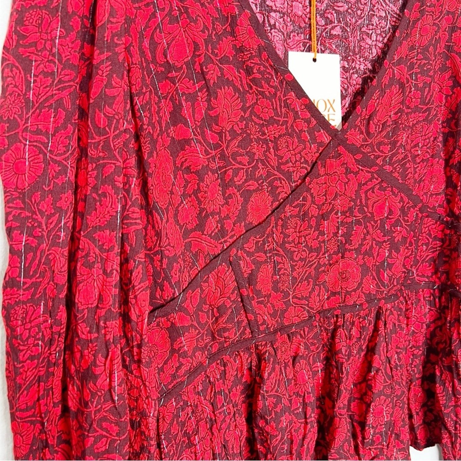 Target Basics New with Tag Knox Rose Women’s Floral Peplum Blouse Top Size XXL / US 16-18 / IT 52-54 - 6 Thumbnail