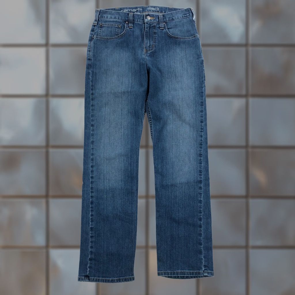 Carhartt Carhartt Jeans Mens 32x32 Rugged Flex Relaxed Blue Denim Pants Jeans 5-Pocket Mens Regular Blue Carhartt Rugged Flex straight fit jeans Size US 32 / EU 48 - 1 Thumbnail