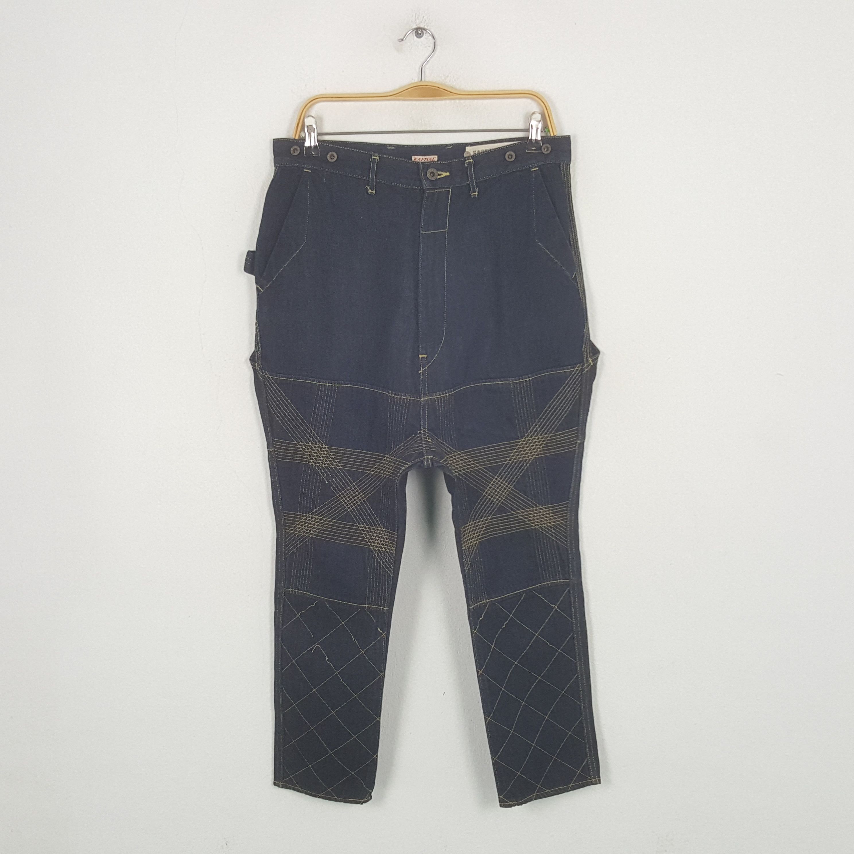 Kapital Vintage Kapital Sashiko Japanese Rare Denim Jeans C297N20 Size US 32 / EU 48 - 1 Thumbnail