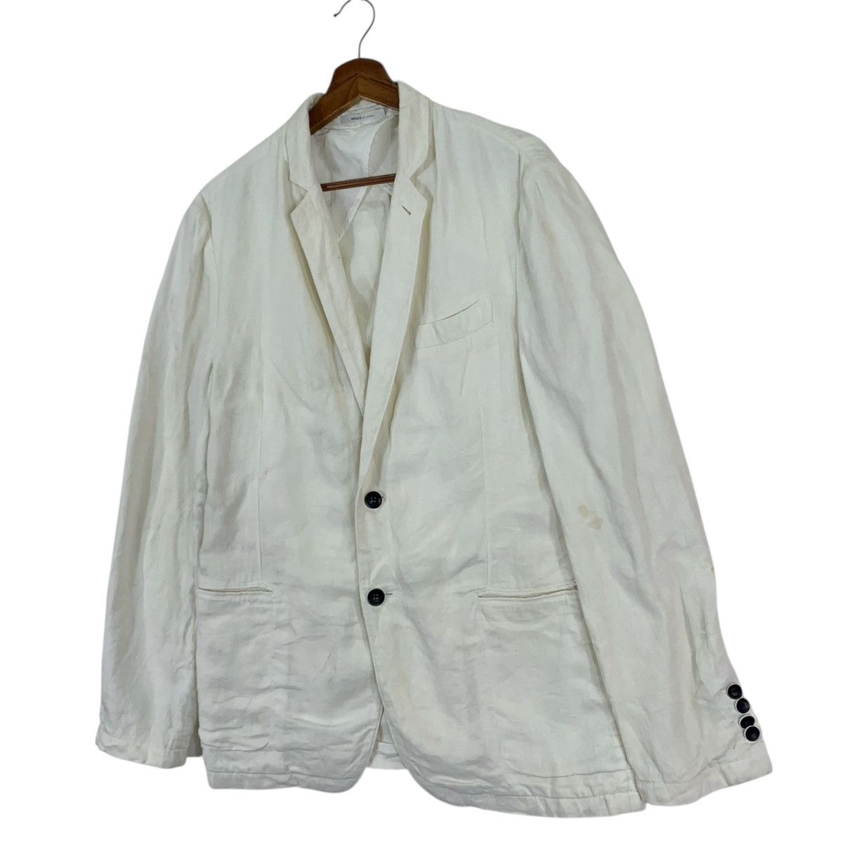 Armani × Armani Collezioni × Designer Vintage Armani Collezioni White Coat Size US L / EU 52-54 / 3 - 3 Thumbnail