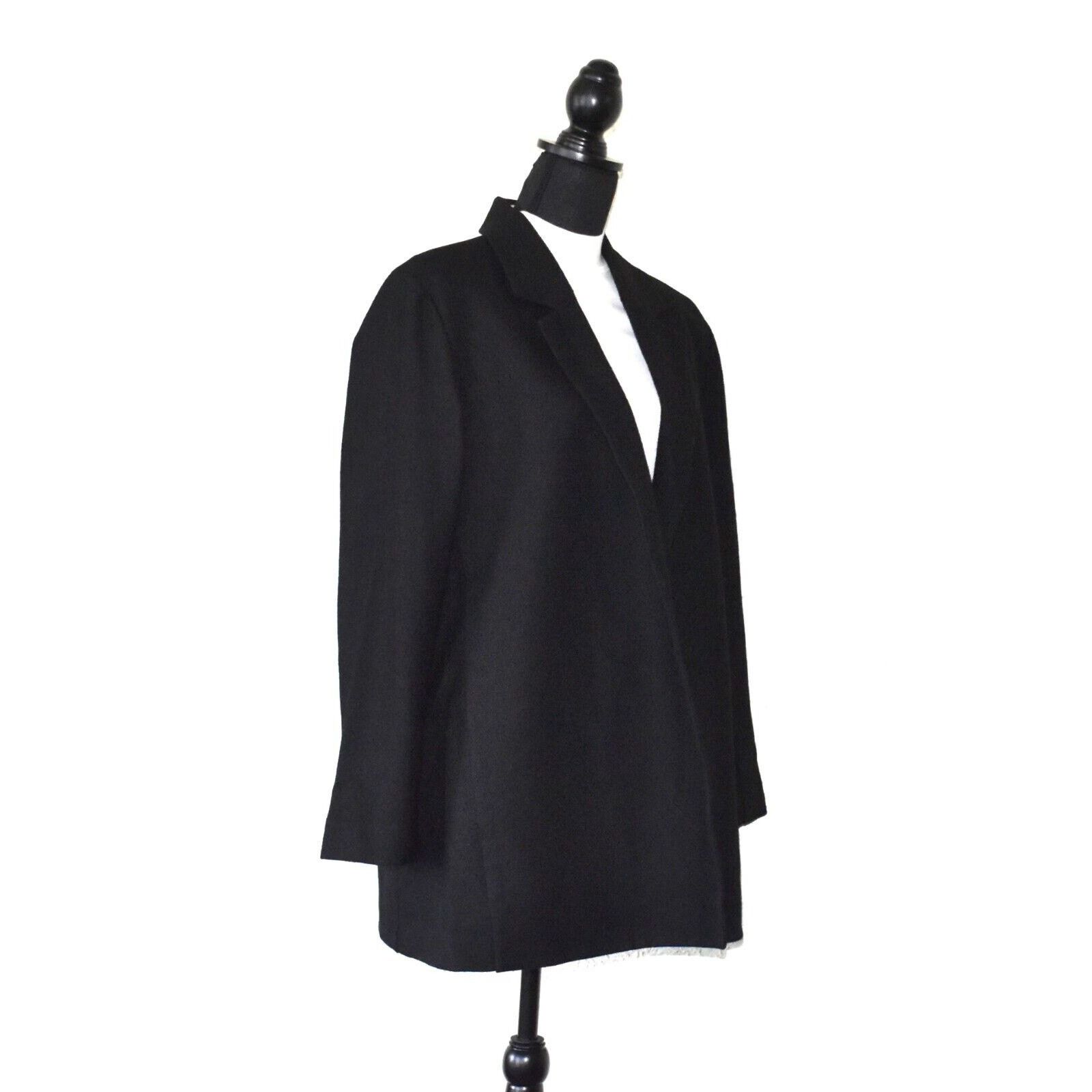 Eileen Fisher NEW EILEEN FISHER 100% Wool Open Front Long Jacket Size L Size L / US 10 / IT 46 - 2 Thumbnail