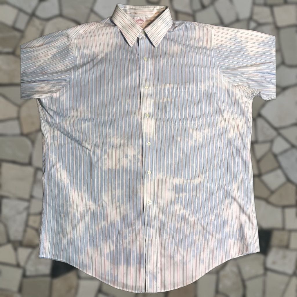 Brooks Brothers Brooks Brothers Shirt 16 Regular Blue White Tie Dye Acid Wash Button-Down Collared Long Sleeve Button-Up Mens USA Retro Colorful Classic Size US L / EU 52-54 / 3 - 1 Thumbnail