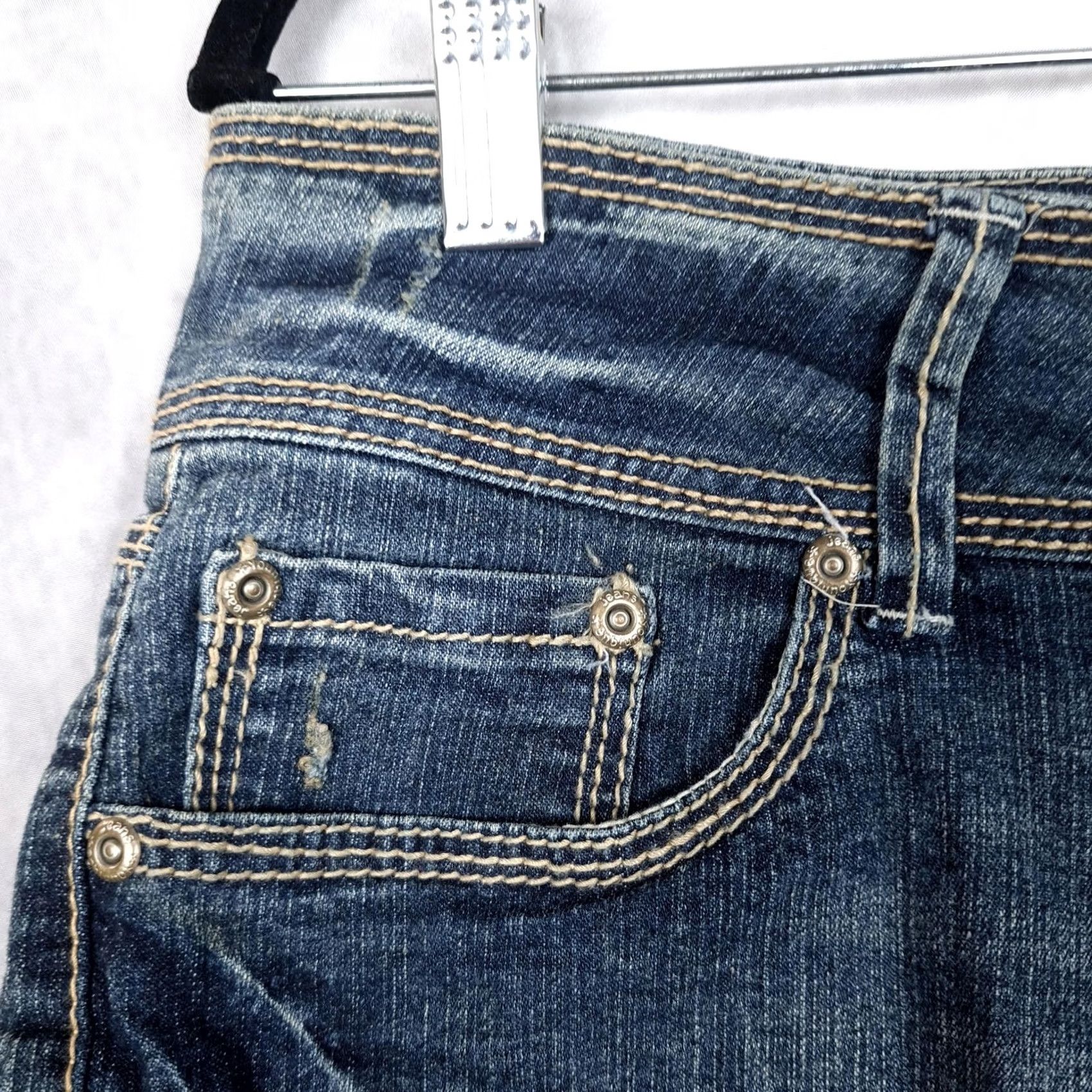 Denime Younique Shorts Jeans 5-Pocket Zip Fly Denim Stretch Blue Womens Juniors 13 Sommer Casual Boys Girls Mens Size 34" / US 12 / IT 48 - 3 Thumbnail
