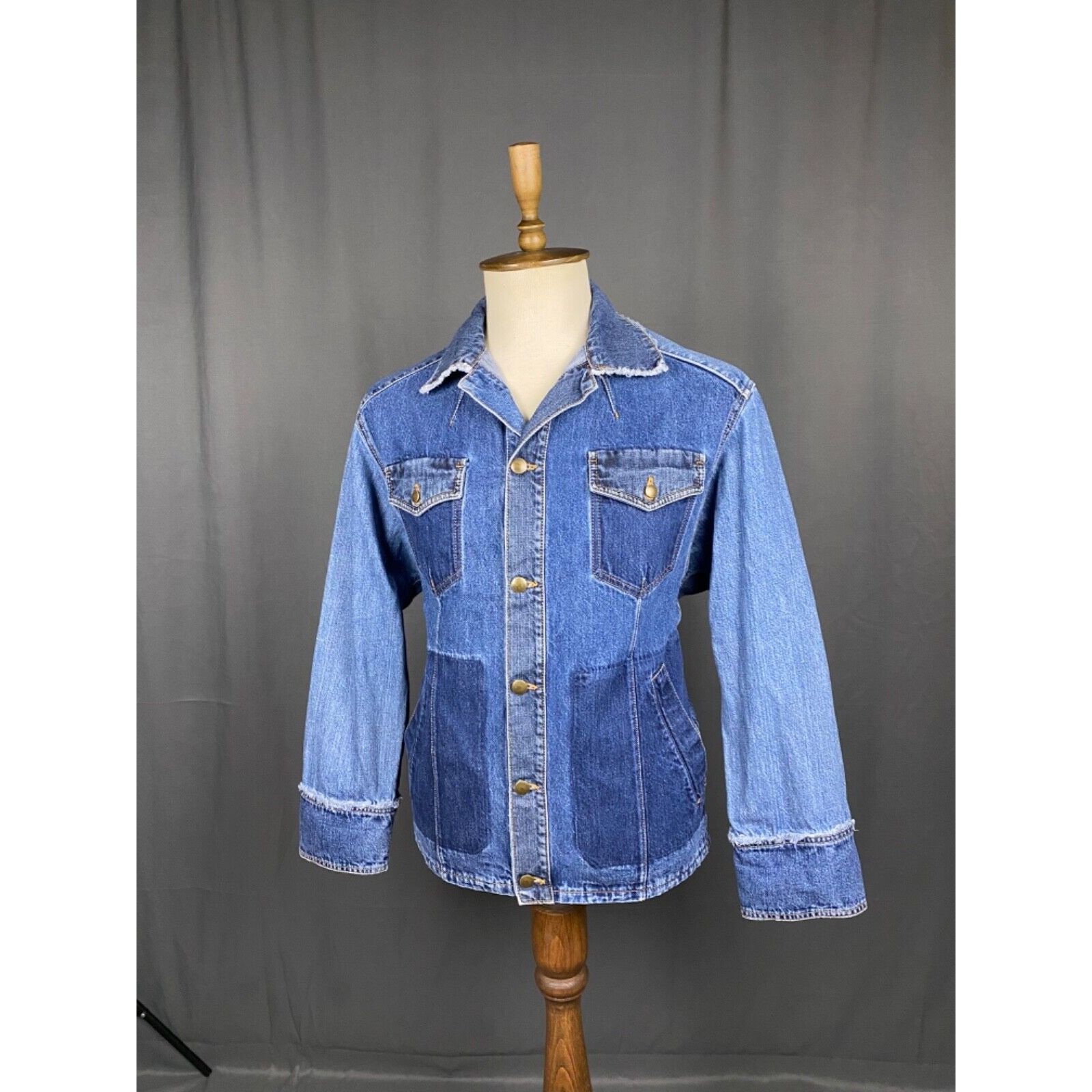 Alexander McQueen Alexander McQueen Patchwork Denim Men's Blue Biker Jeans Jac Size US S / EU 44-46 / 1 - 4 Thumbnail