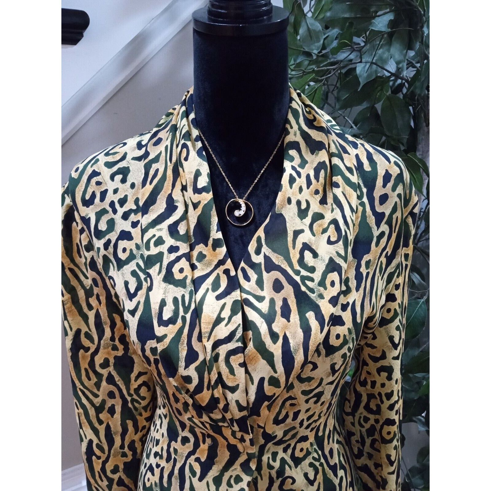 Other Vintage Lauren Lee Leopard Print Button Front Top 2X Size XXL / US 16-18 / IT 52-54 - 2 Thumbnail