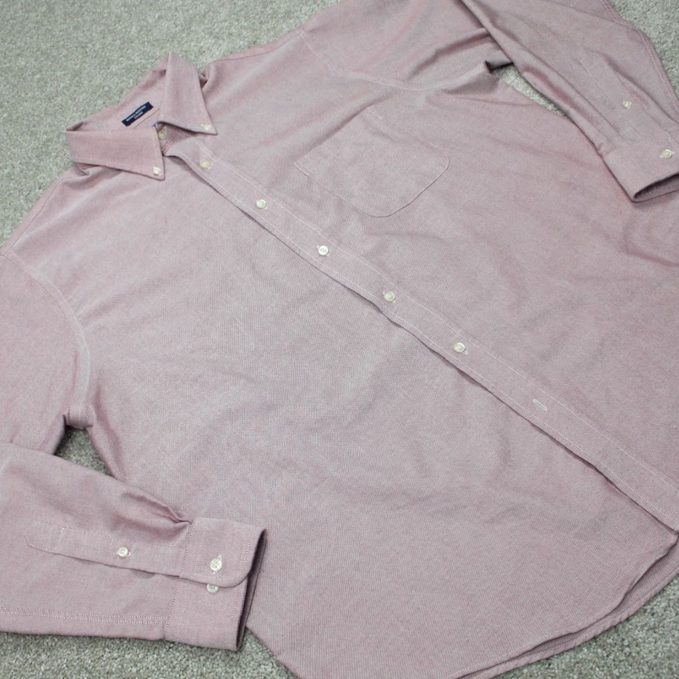 Croft & Barrow Croft & Barrow Shirt Mens 17 36 Red Wrinkle-Resistant Oxford L/S Cotton/Poly Dress Shirt Mens 17 36 Red + Button-Down Collar Long Sleeve Size US XL / EU 56 / 4 - 5 Thumbnail