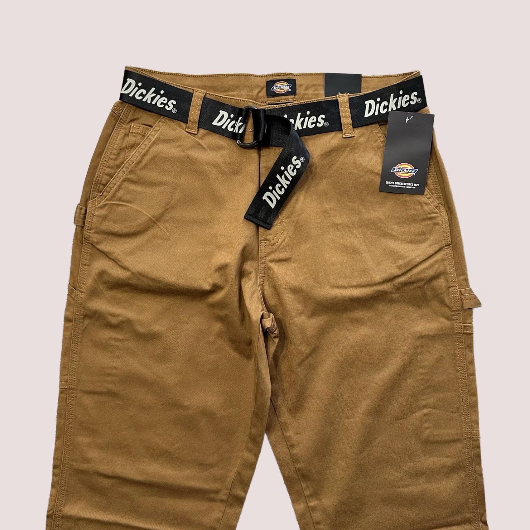 Dickies Dickies Carpenter Pants Womens 29 31 Brown Relaxed High Rise Utility Stretch Twill Cotton Spandex Pants Women Size 28" / US 6 / IT 42 - 1 Thumbnail