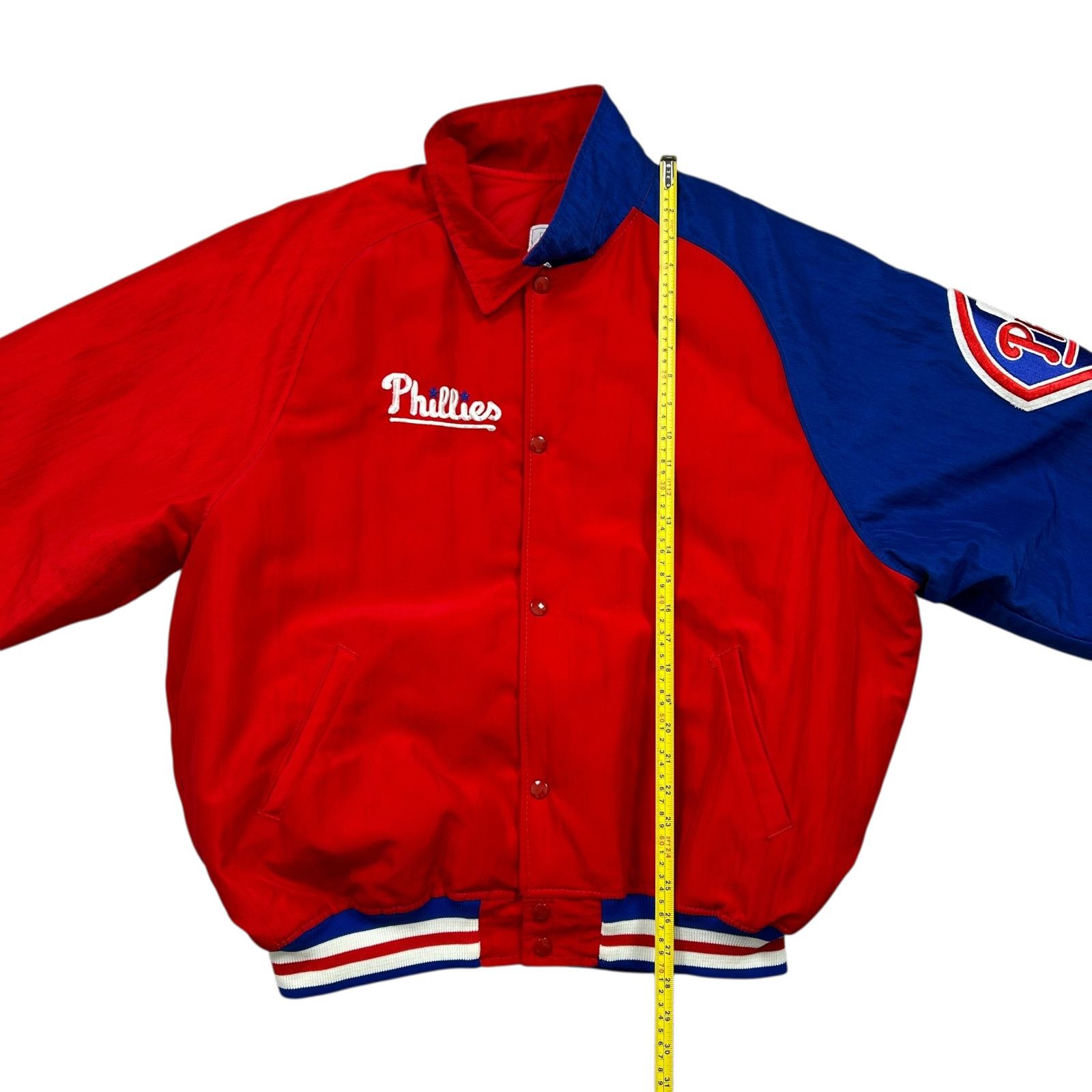 MLB VTG 90s PHILADELPHIA PHILLIES STARTER SATIN BOMBER JACKET Size US XL / EU 56 / 4 - 8 Thumbnail