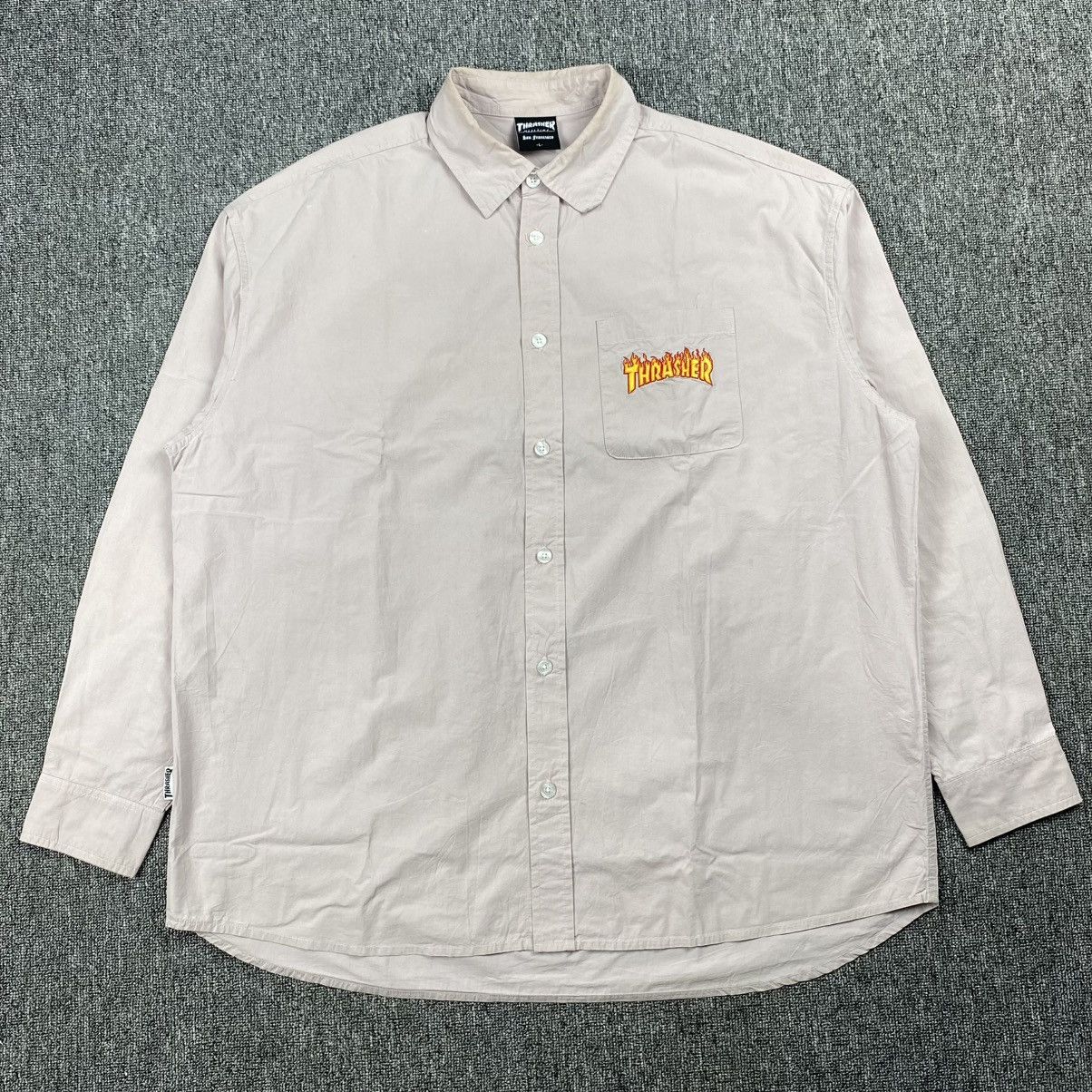 Thrasher sick ✨ thrasher pink shirt button LS Size US L / EU 52-54 / 3 - 1 Thumbnail