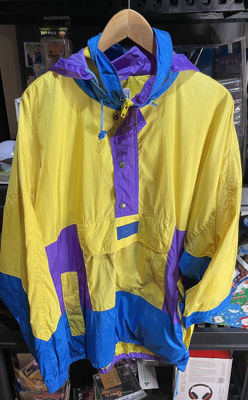 Vintage Vintage 90s CB Sports multicolour windbreaker jacket Size US M / EU 48-50 / 2 - 1 Thumbnail
