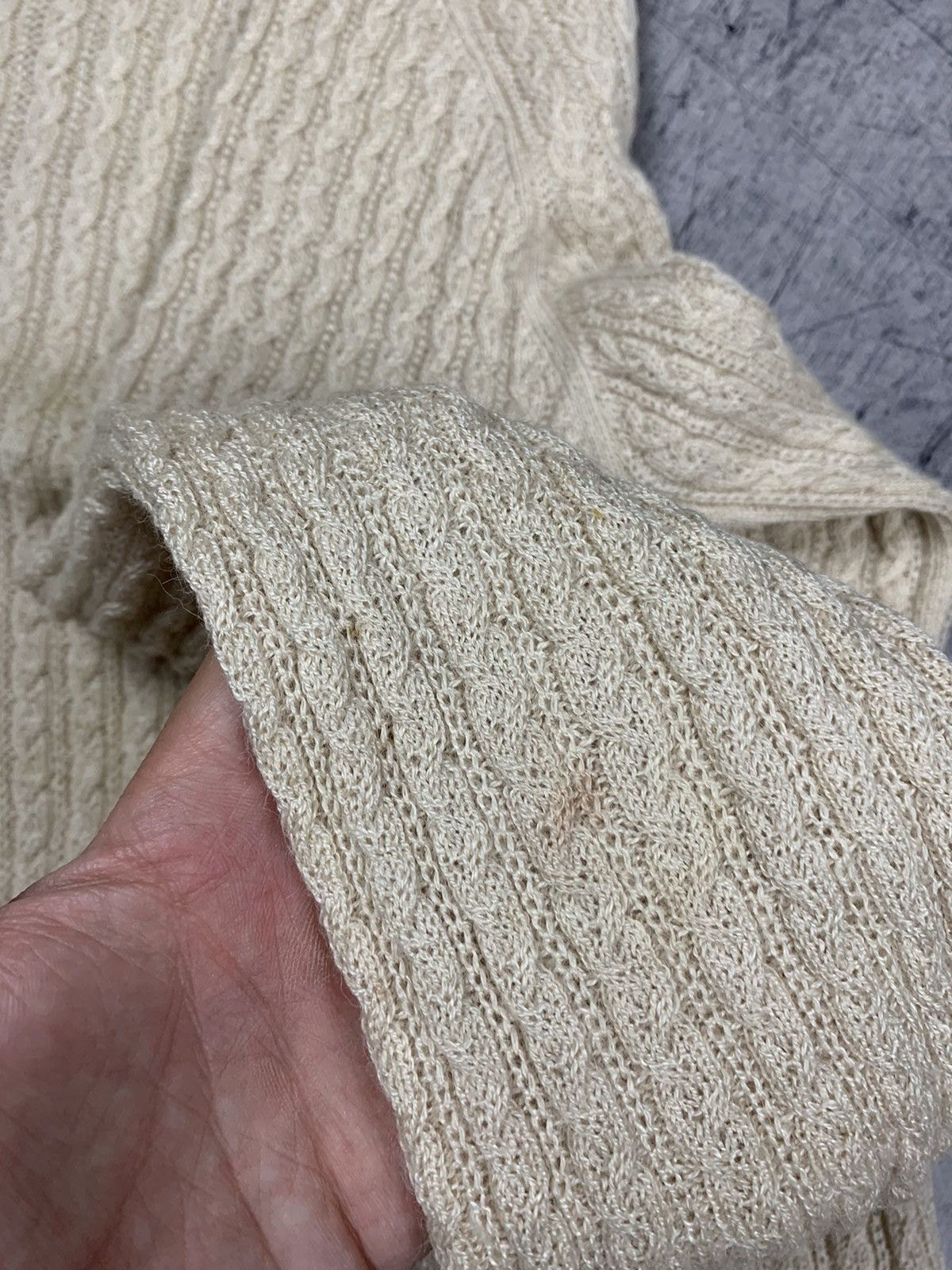 Escada Escada Sport Cable Knit Sweater V-Neck Size M Beige Luxury Size M / US 6-8 / IT 42-44 - 11 Thumbnail
