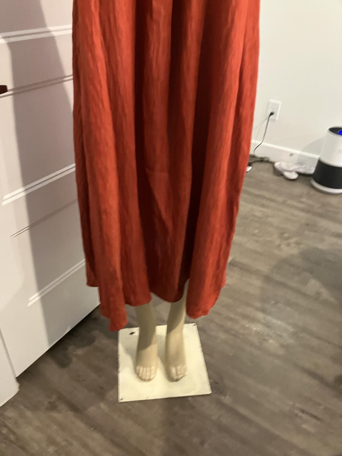 H&M NWT Rust Orange Off-Shoulder Midi Dress Size S / US 4 / IT 40 - 5 Thumbnail