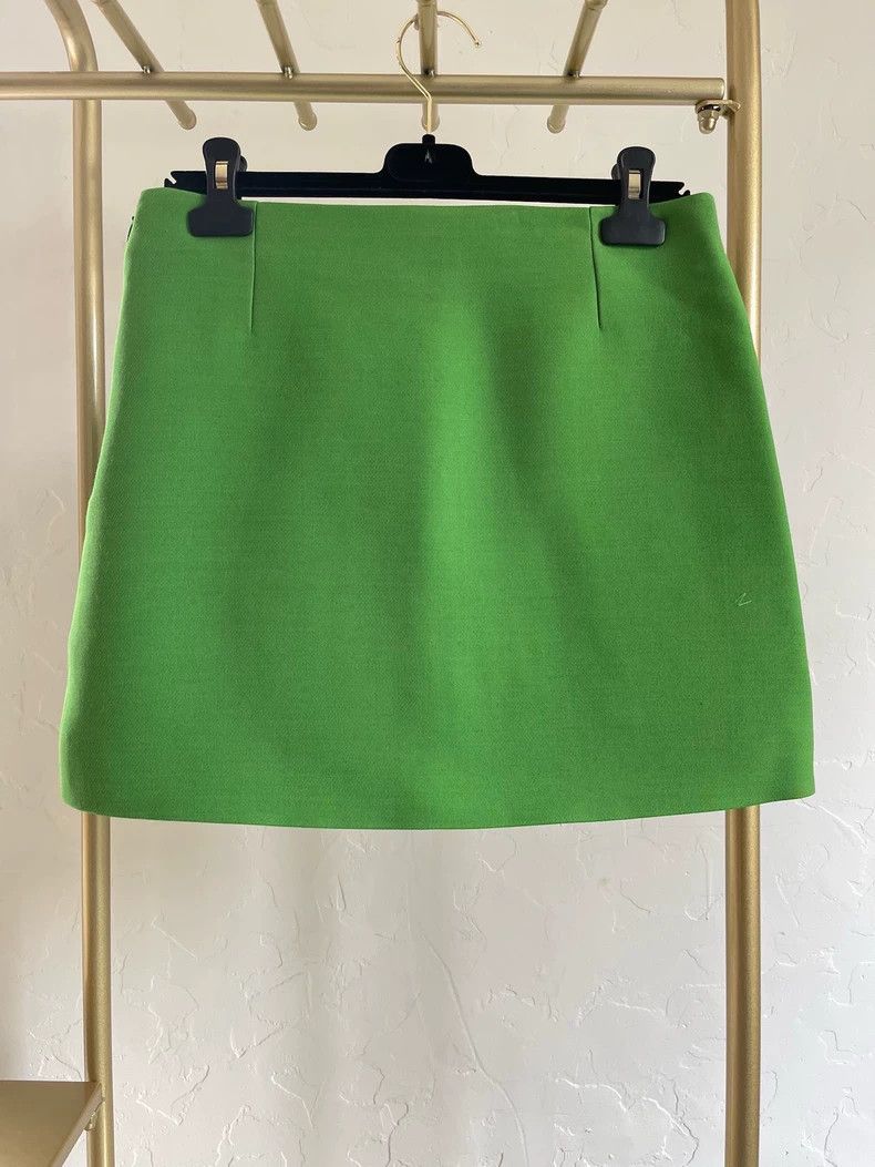 Dior Dior Green silk cotton skirt Size 26" / US 2 / IT 38 - 2 Thumbnail