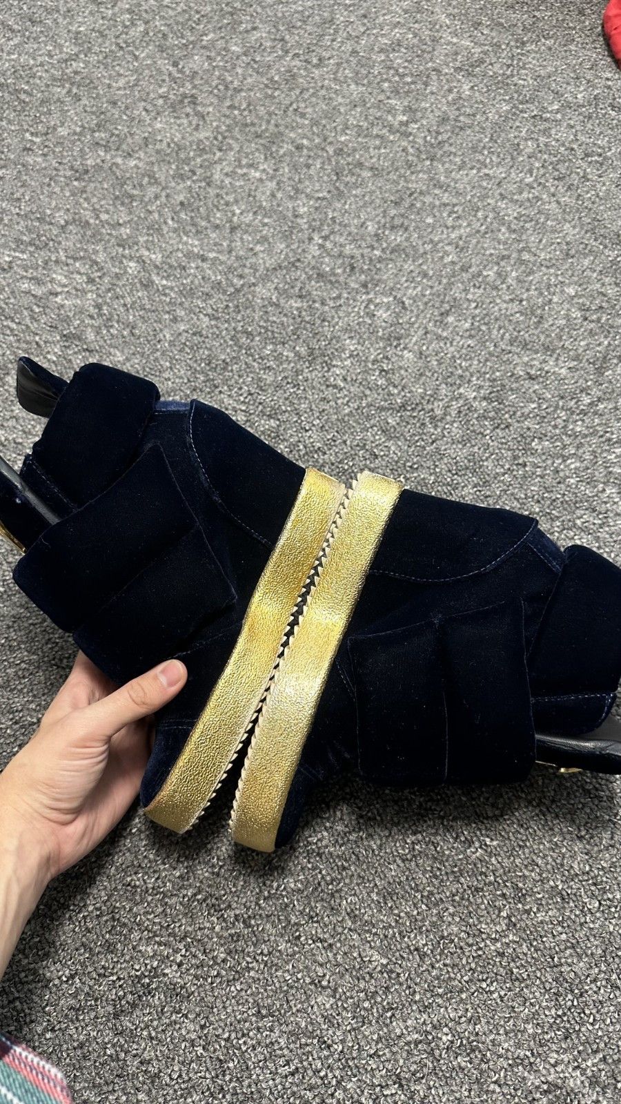 Giuseppe Zanotti Giuseppe Zanotti Blue Velvet High Top Sneakers Isabel Marant Size US 7 / IT 37 - 6 Thumbnail