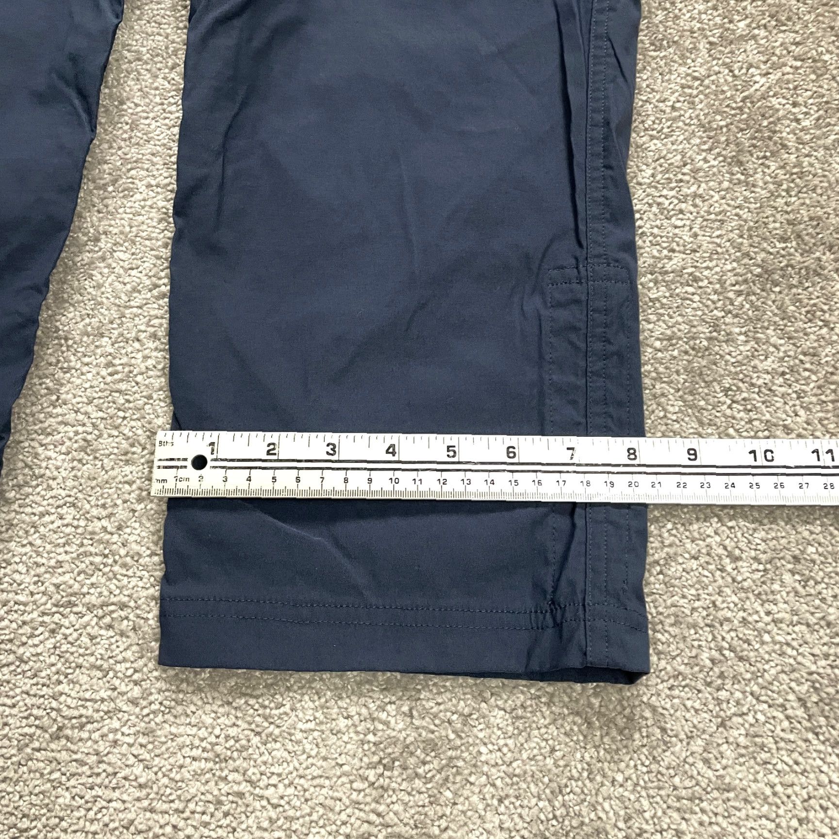 Eddie Bauer VINTAGE Eddie Bauer Womens Cropped Pants 10 Blue Solid Casual Activewear Travel Lightweight Stretch 34x21 Ladies Size 32" / US 10 / IT 46 - 2 Thumbnail